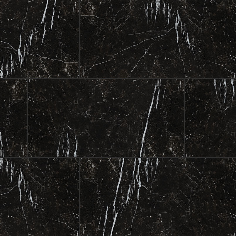 Regallo Marquina Noir Tile Polished 12 x 24