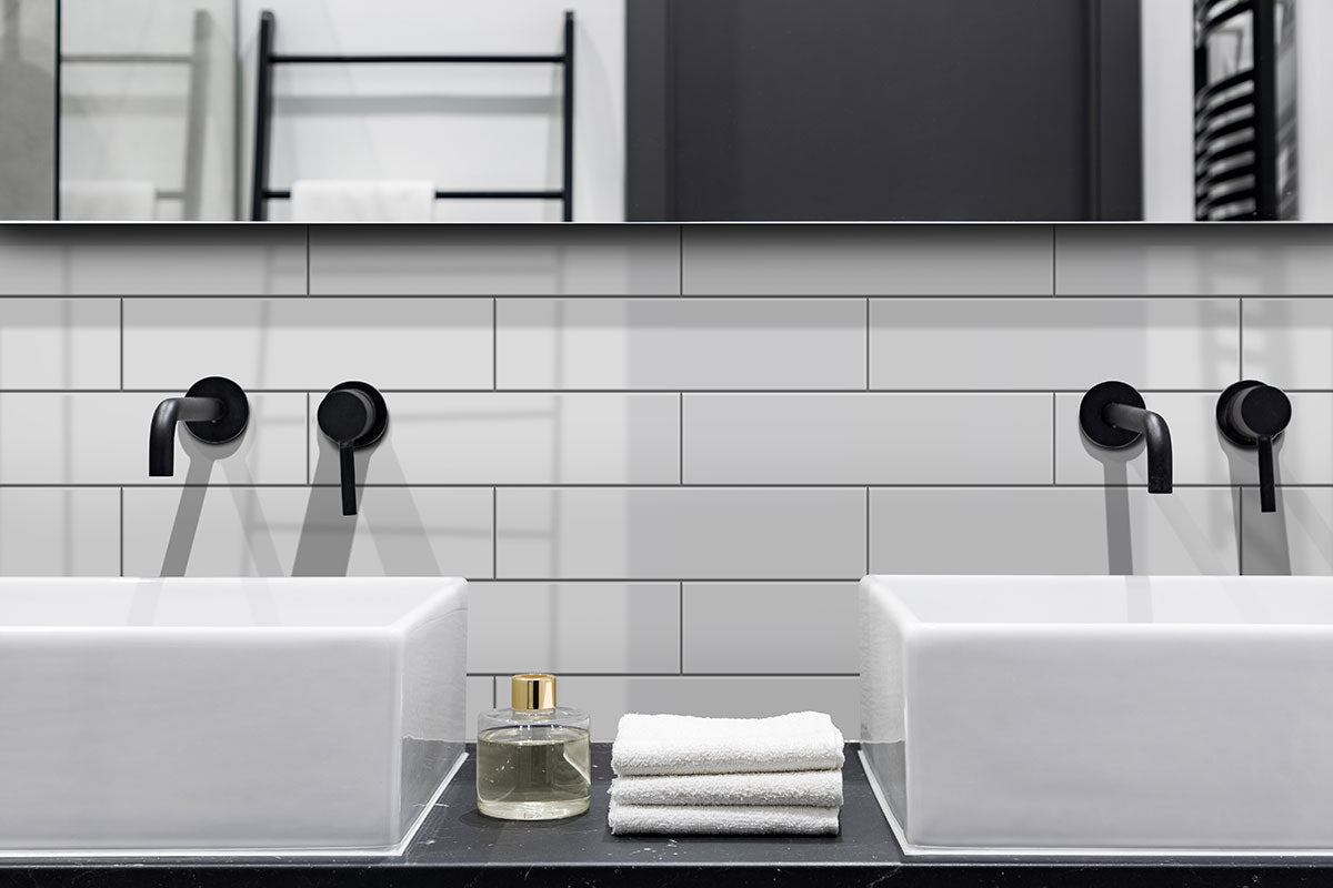 Metro White 4x12 Glossy Ceramic Tile for Modern Backsplashes