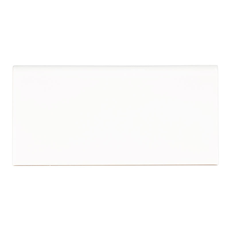Metro White 3x6 Single Bullnose Glossy Ceramic Wall Tiles