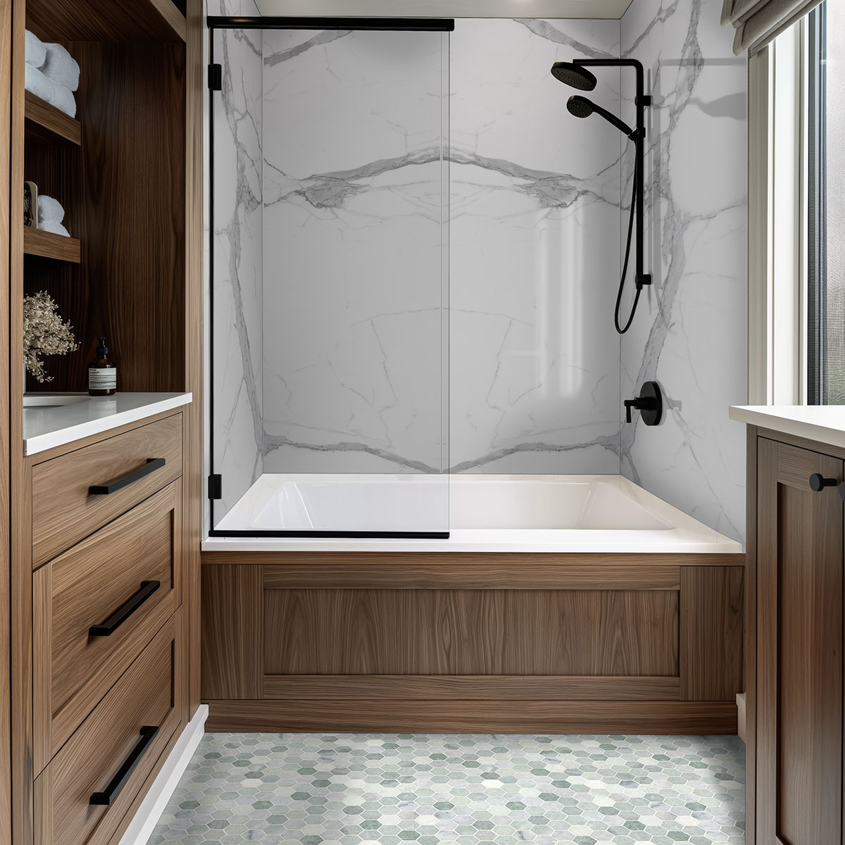 Shower tile room scene