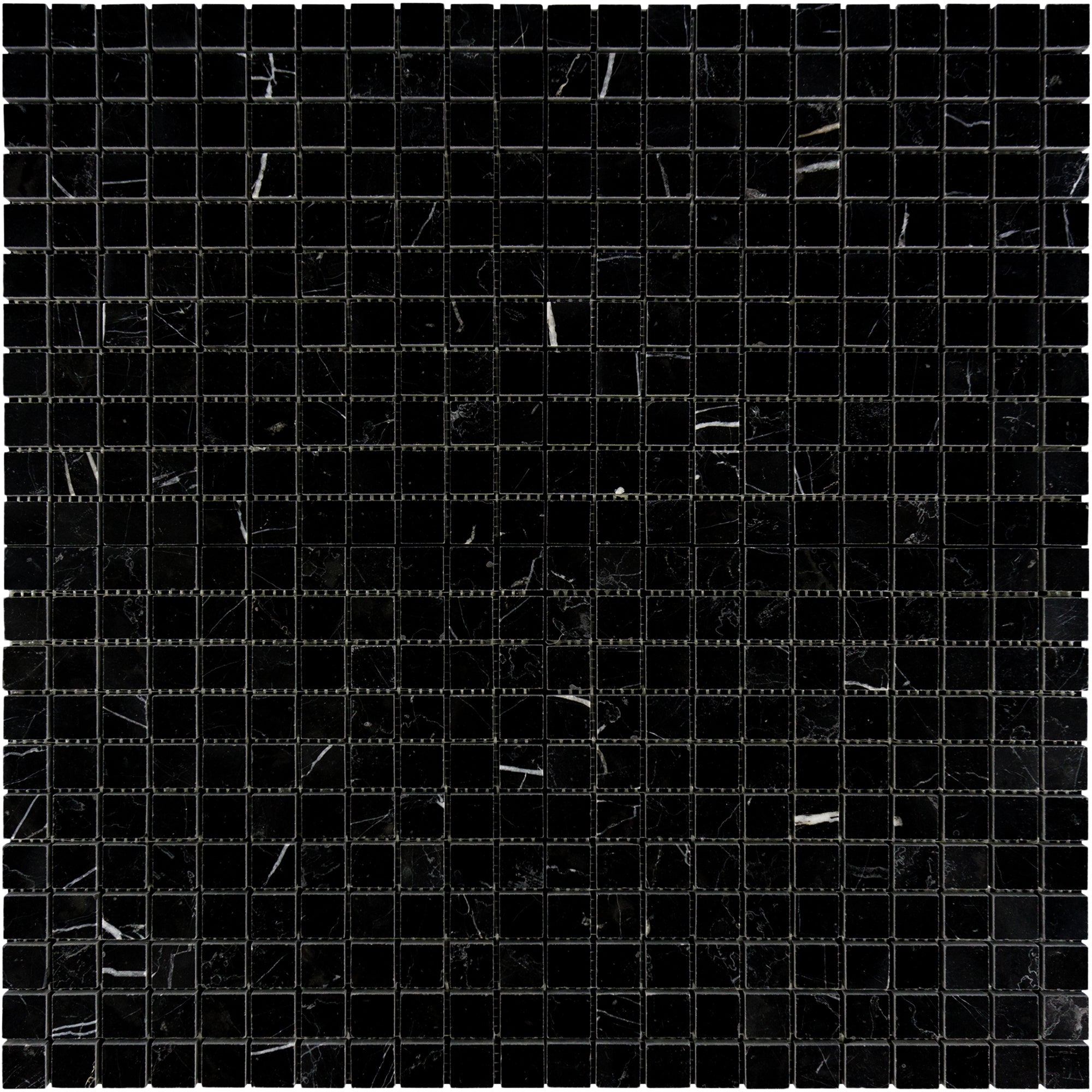 Nero Marquina Marble 1"x1" Mosaic