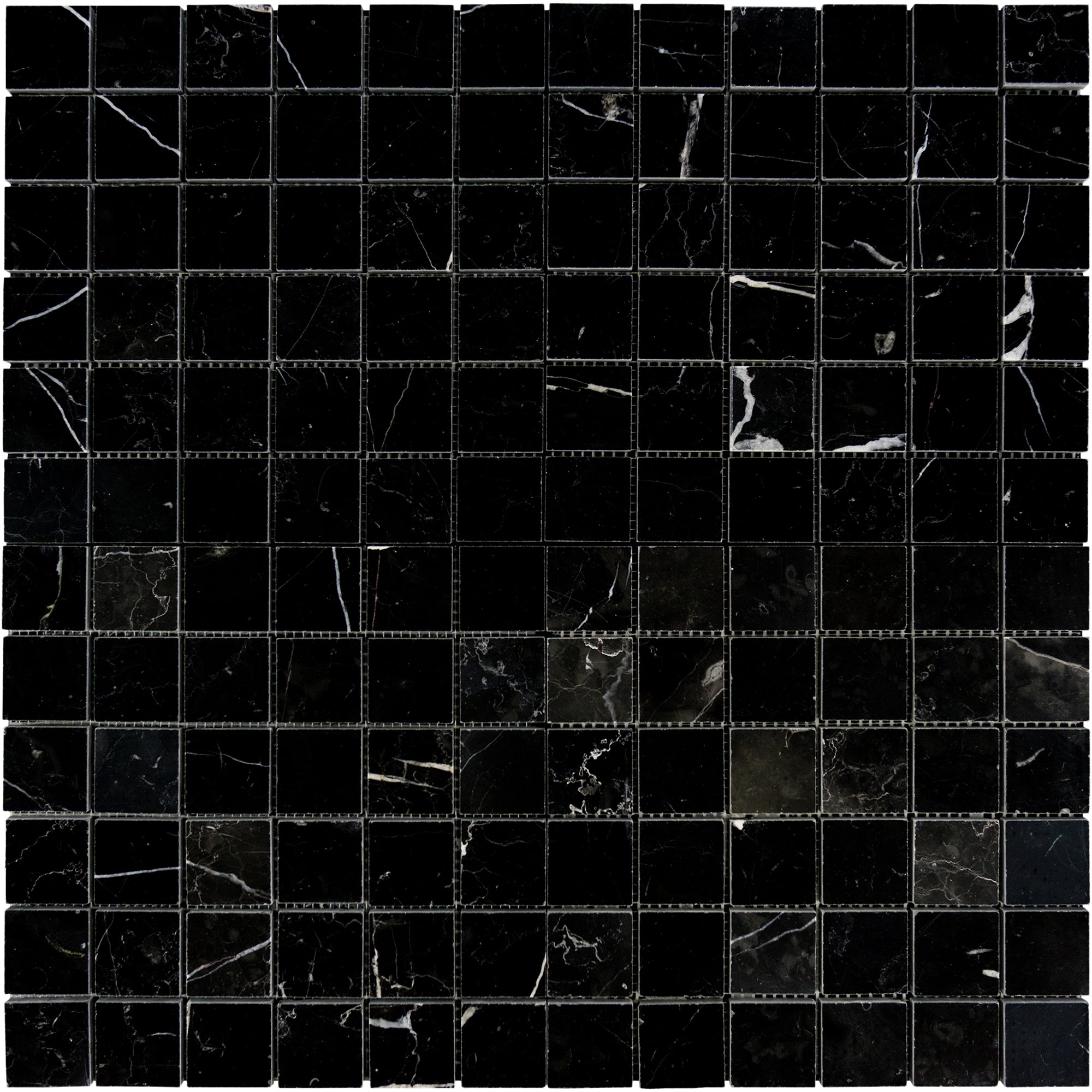 Nero Marquina Marble 2"x2" Mosaic
