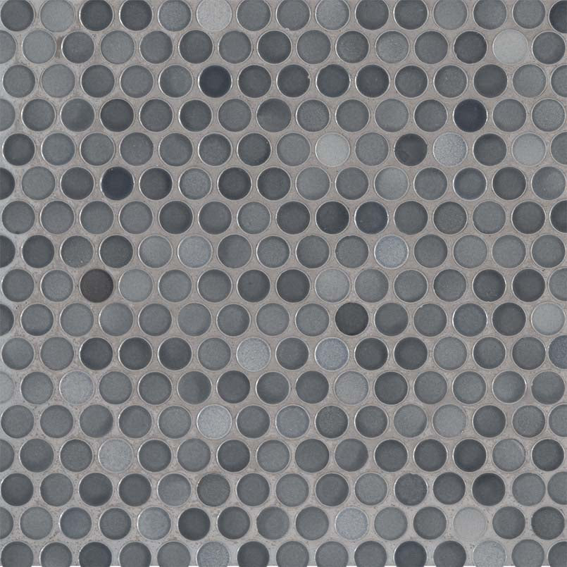 Penny Round Grigio Mix Glossy