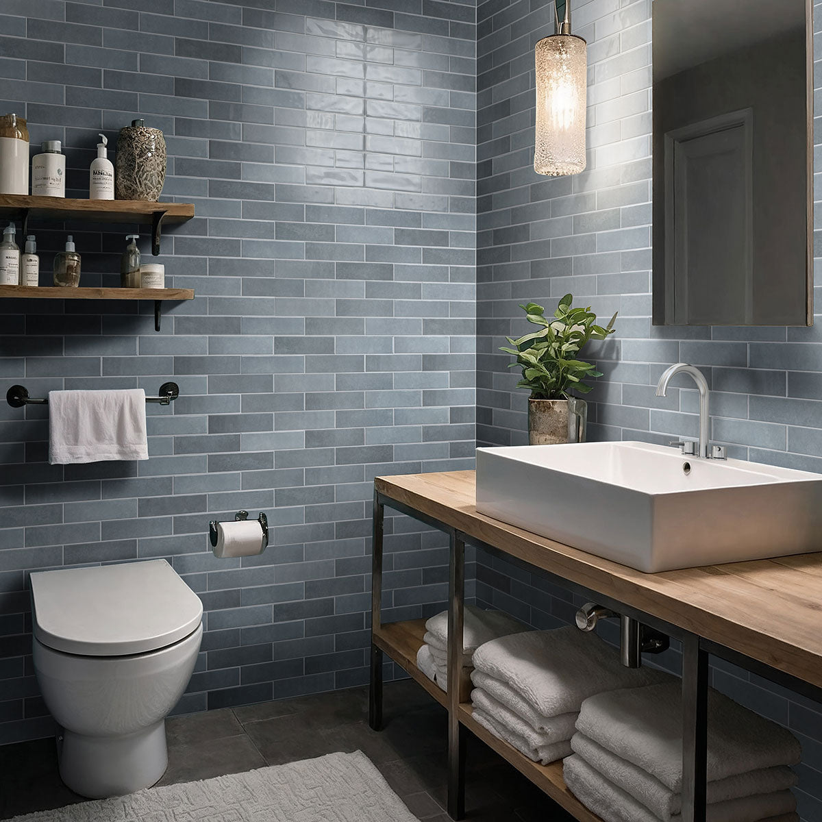 RENZO DENIM CERAMIC TILE 3X12 Glossy - 3x12