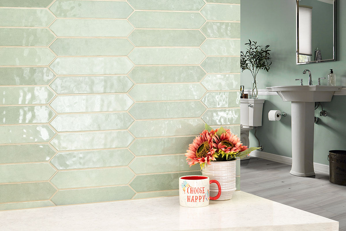 RENZO JADE CERAMIC TILE 3X12 Glossy - 0.6x12