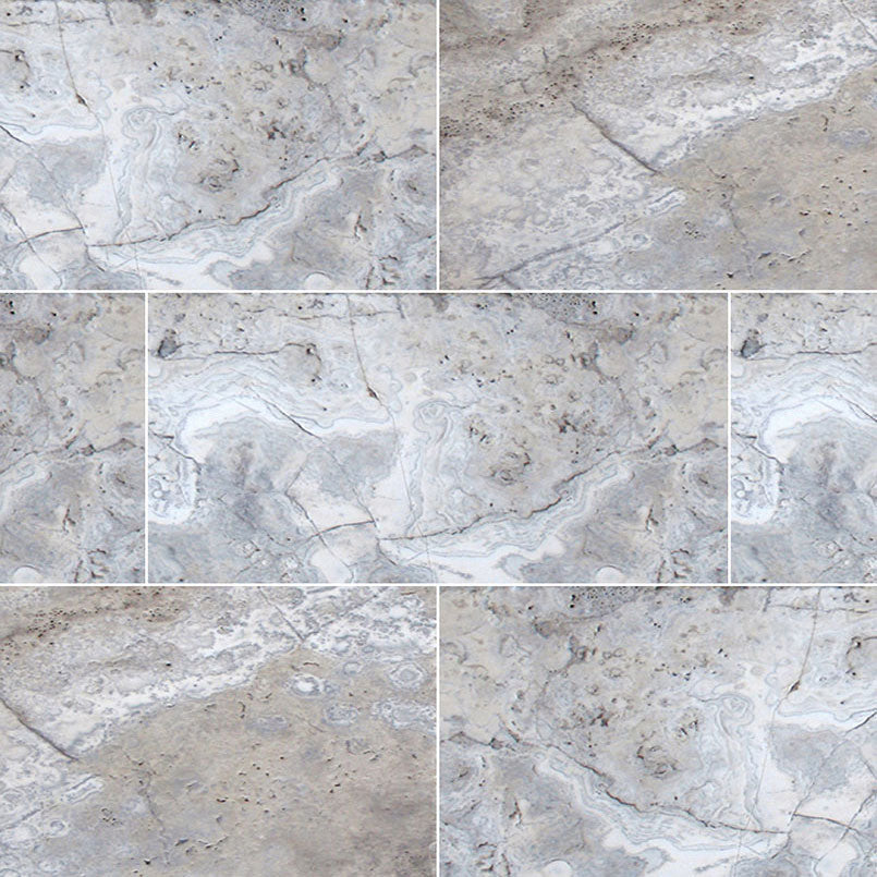 Tus. Silver Trav 12x24x3cmTumbled Pavers