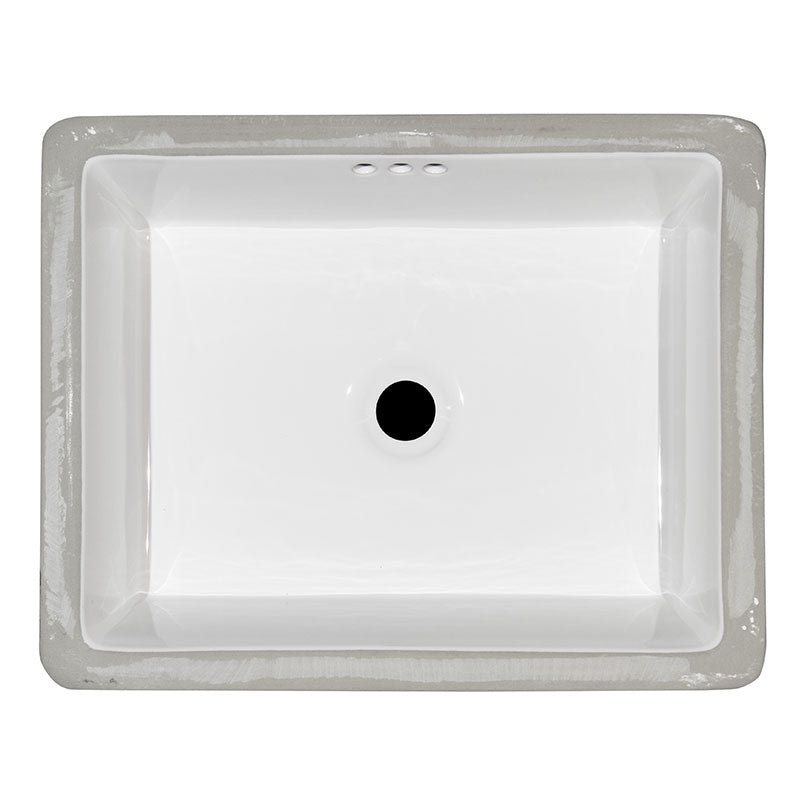 Vanity Wht Rect Porcelain 2015 Flat