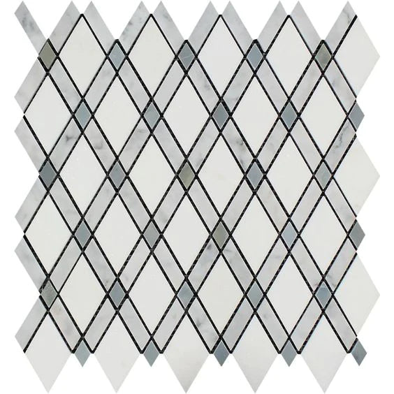 DEEP BLUE DIAMOND BANDED DOT POLISHED MARBLE.