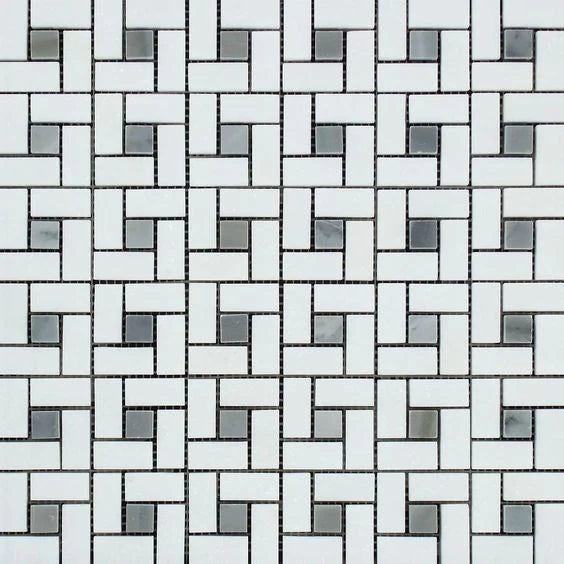 Gray Pinwheel Floor Tiles.