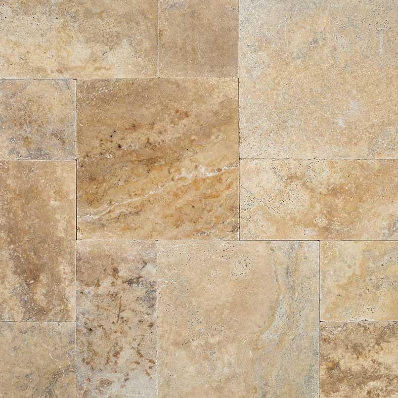 TUSCANY PORCINI Tumbled Pavers - Versailles Pattern