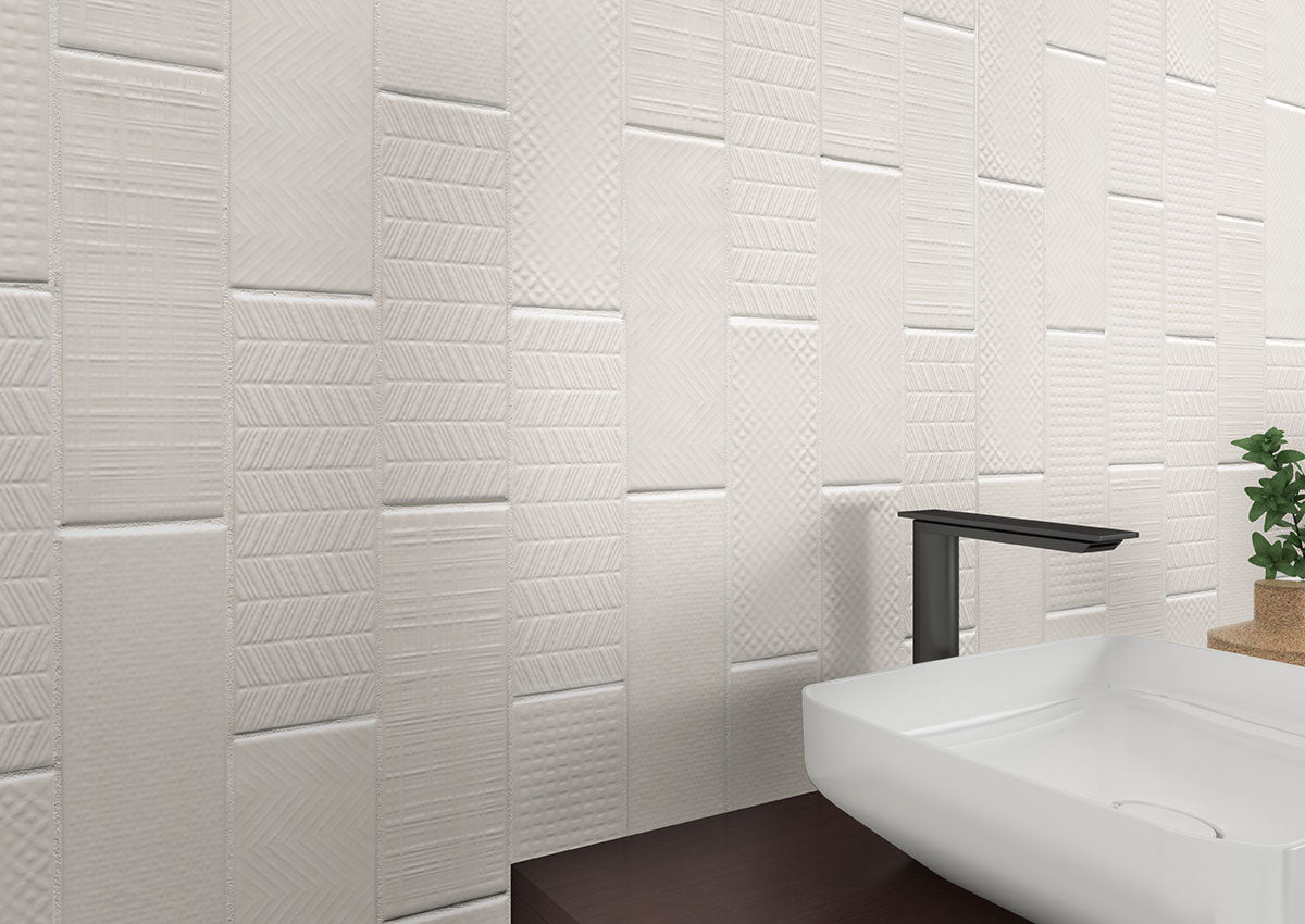 URBANO CREMA 3D MIX TILE Glossy - 4x12BN