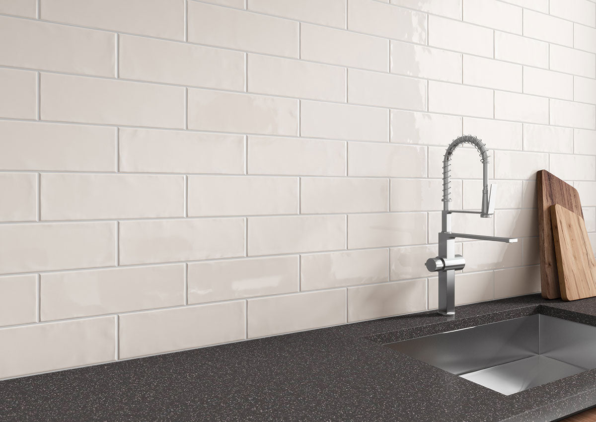 Urbano Crema 4x12 Glossy Ceramic Subway Tile