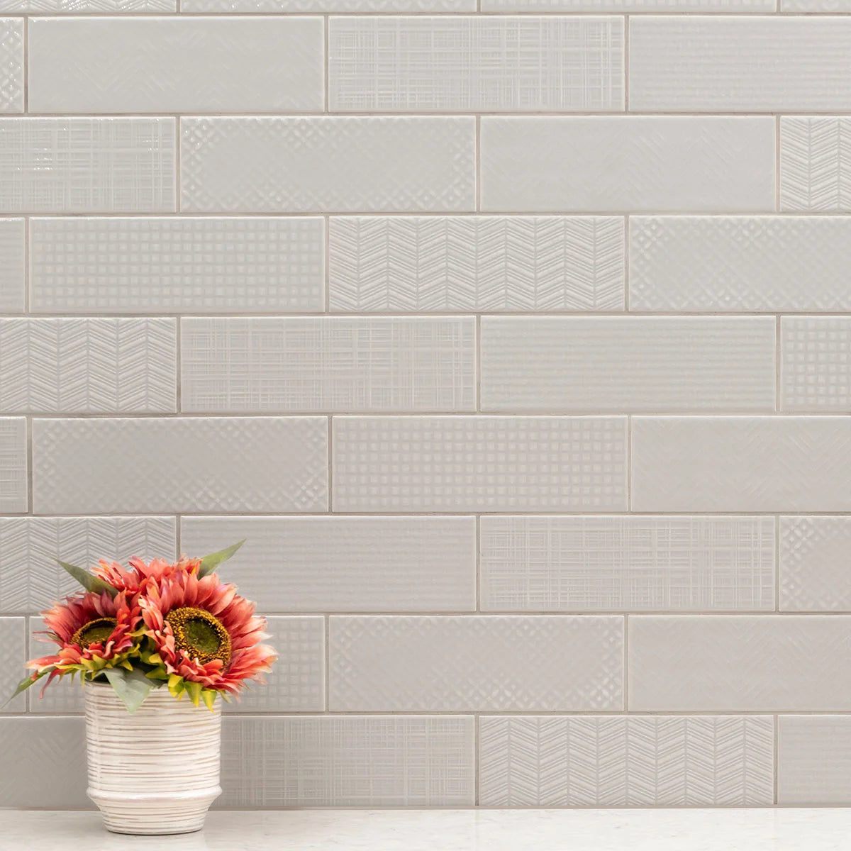 Urbano Dusk 3D Mix 4x12 Ceramic Tile – Glossy Finish for Sculpted Wall Accents & Backsplashes