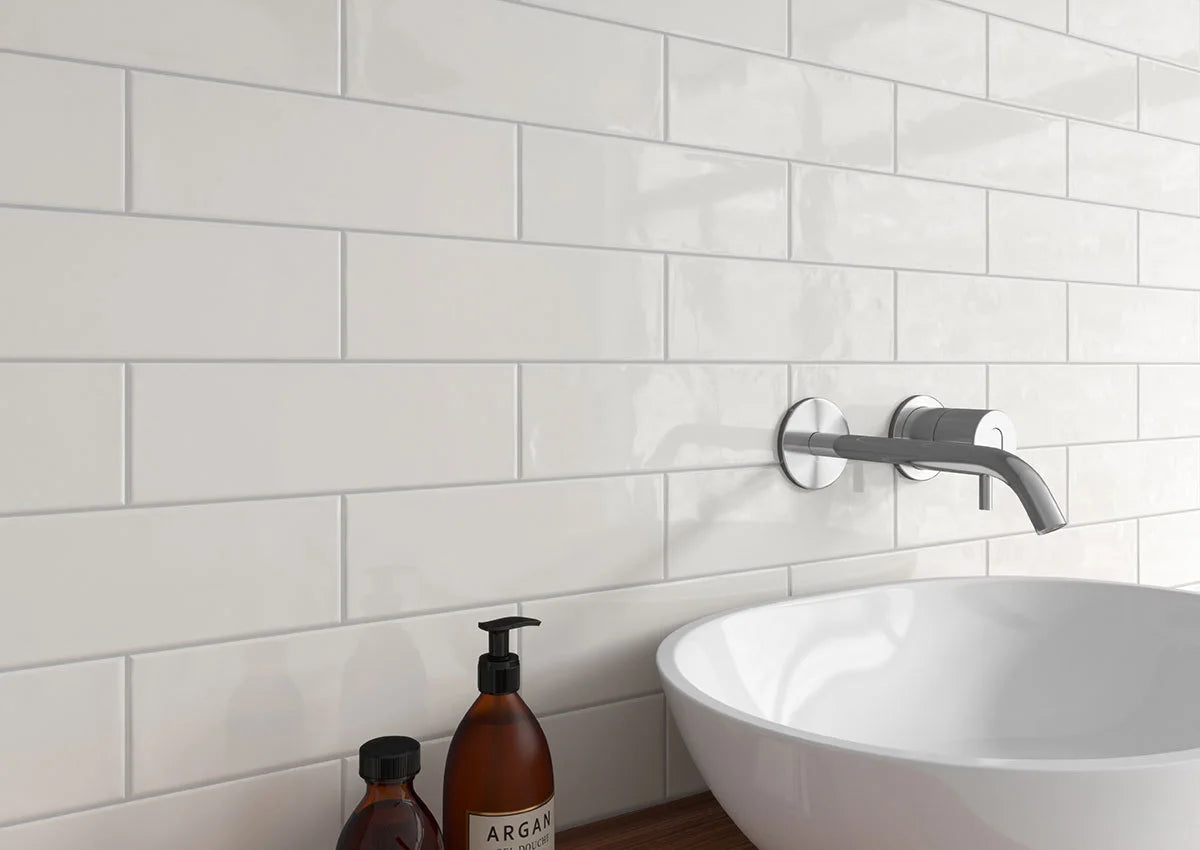 Urbano Pure 4x12 Ceramic Tile – Glossy Finish for Clean, Modern Wall Designs
