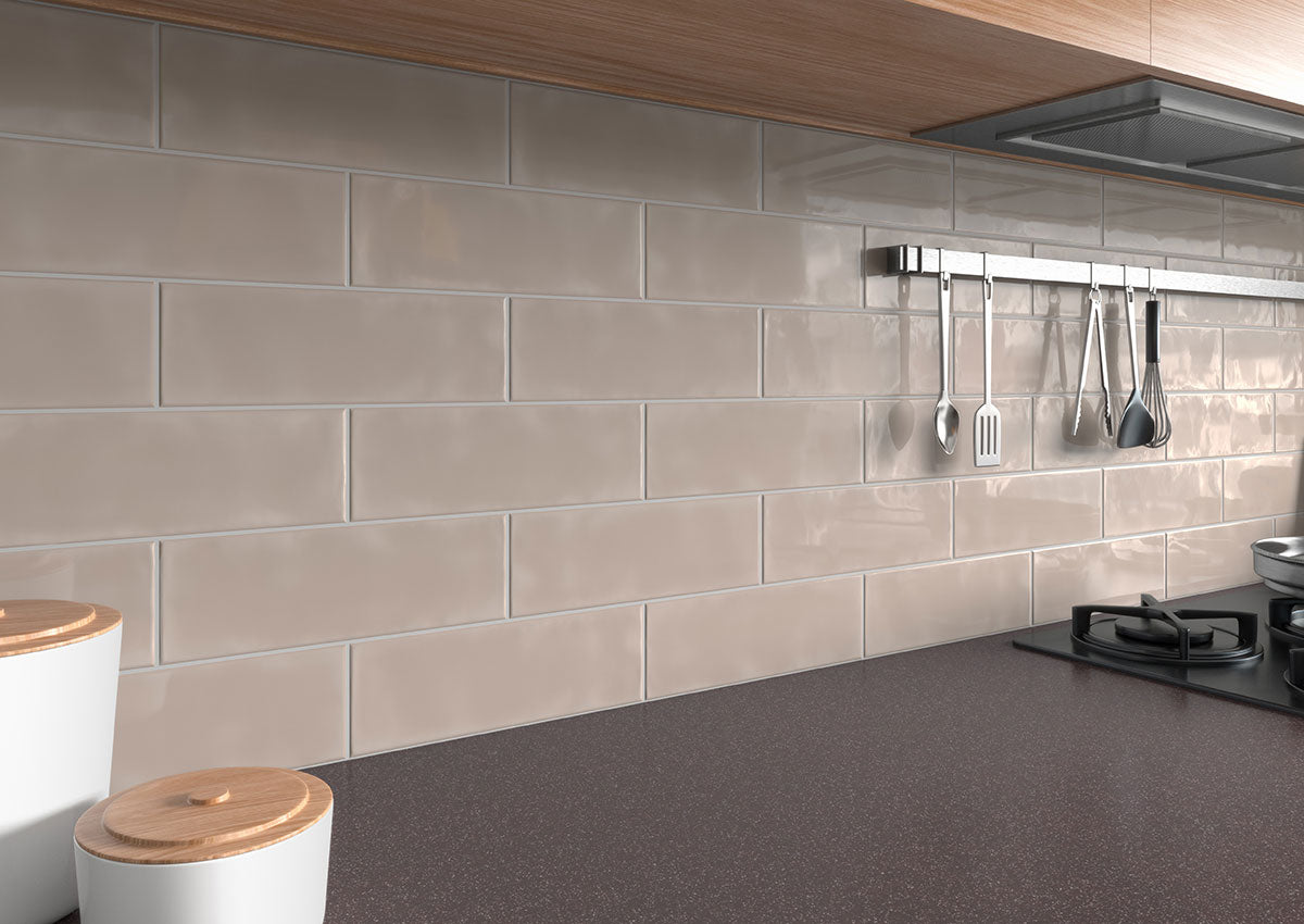 URBANO WARM CONCRETE 3D MIX TILE Glossy - 4x12BN