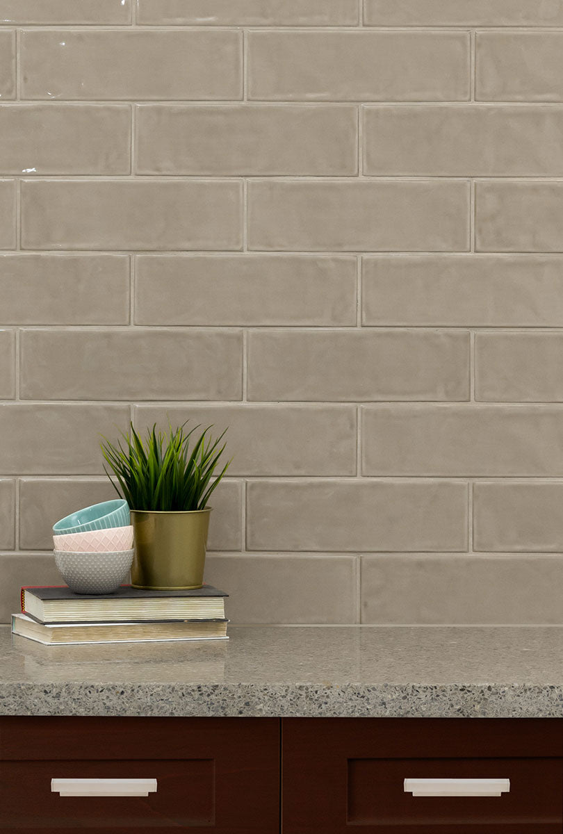 Urbano Warm Concrete 4x12 Ceramic Tile for Shower Walls