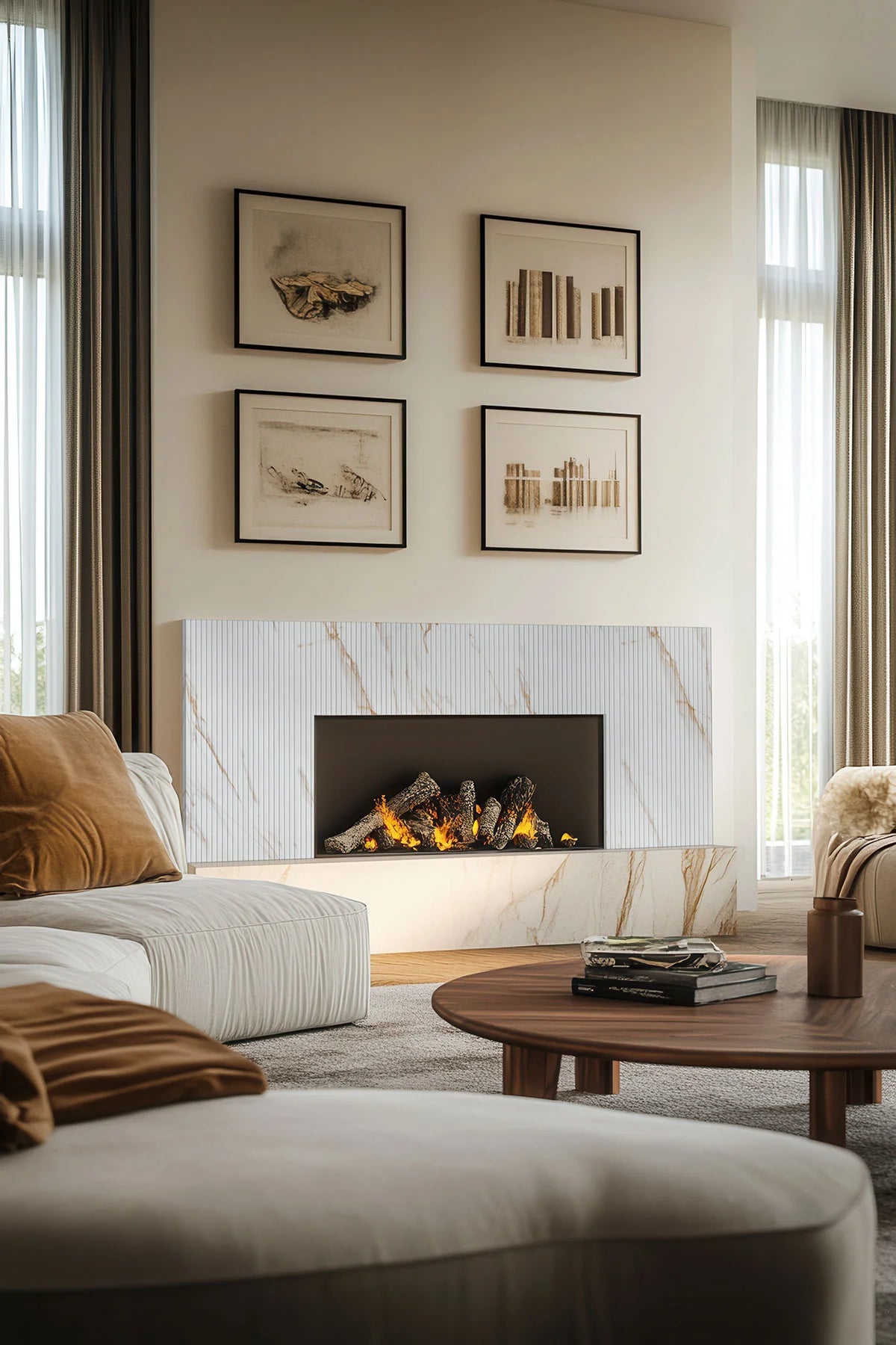 Urbanslat Marmi Gold 16x48 Satin Ceramic Wall Panel