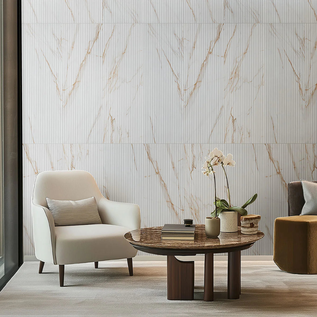 Urbanslat Marmi Gold 16x48 Satin Ceramic Wall Panel