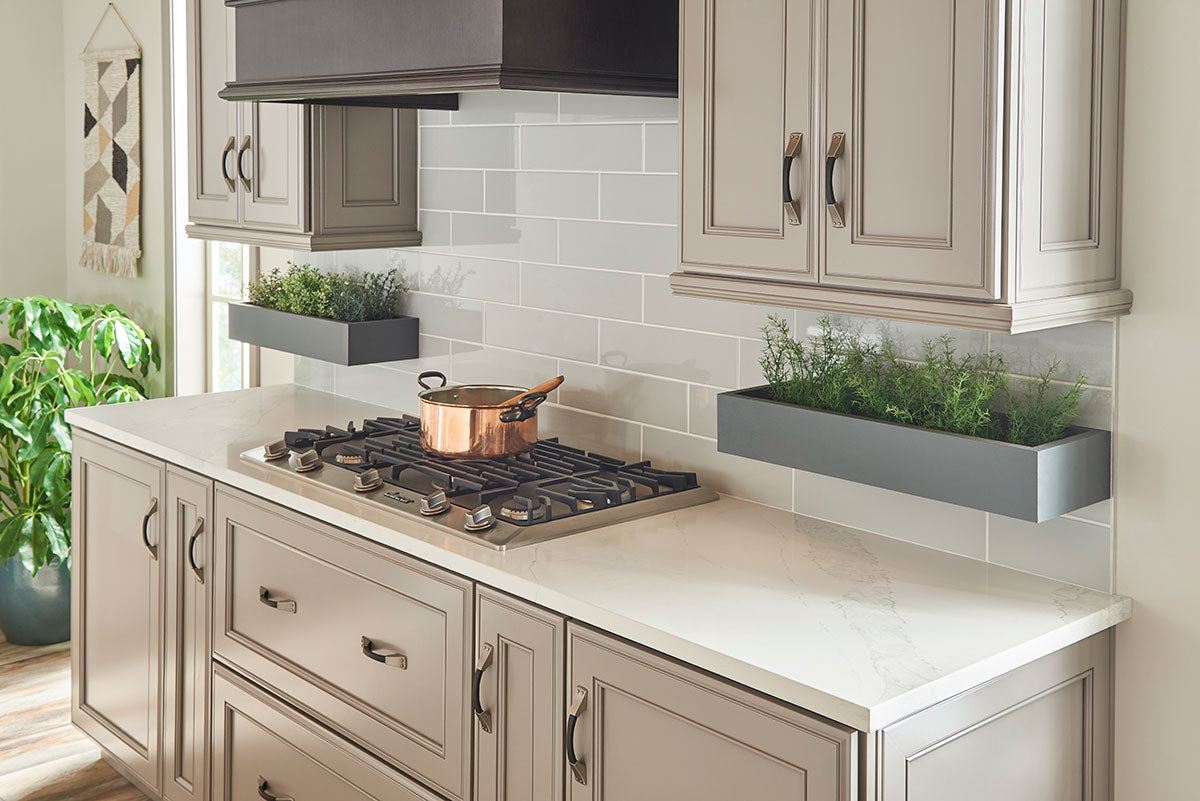 GRAY GLOSSY INVERTED BEVELED TILE Glossy - 3x6