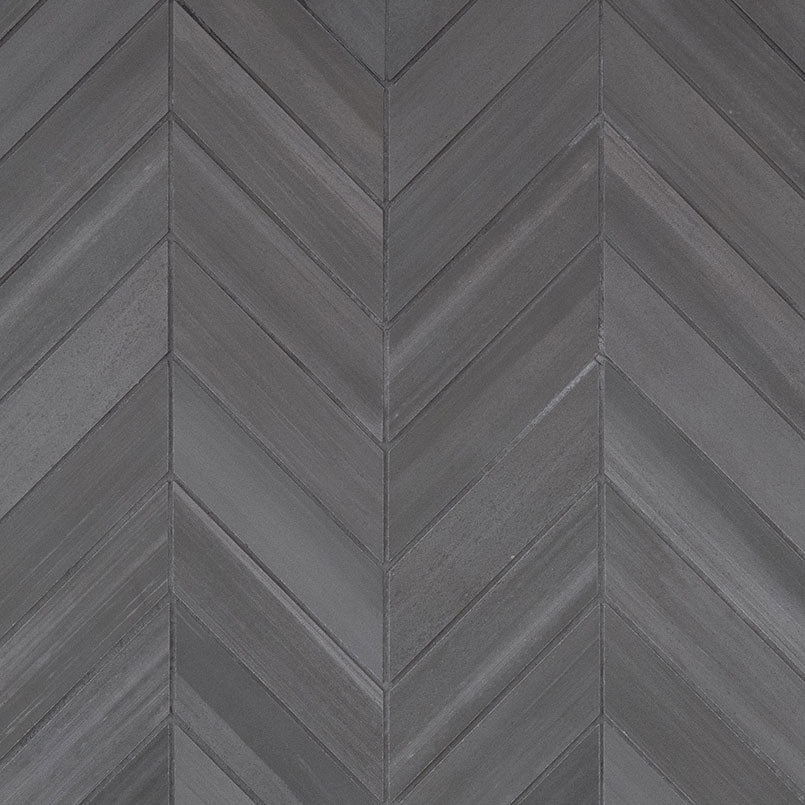 Watercolor Graphite Tile 12 x 15 Chevron Mosaic