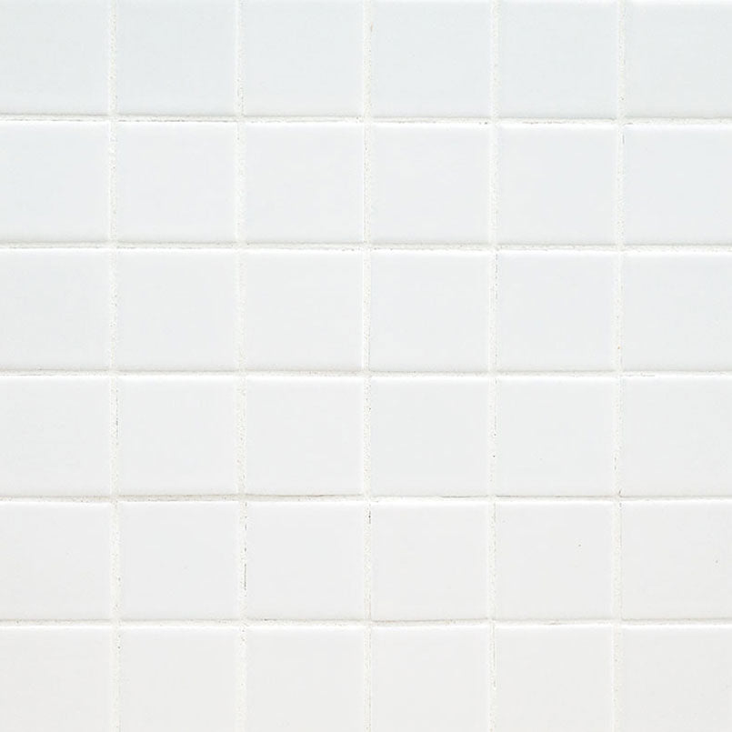 WHITE 2X2 MATTE MOSAIC