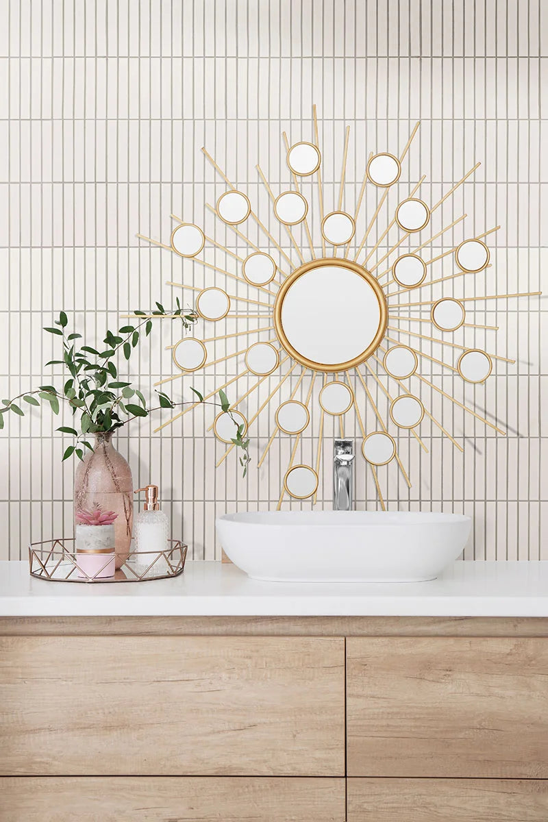 White Matte 1x6 Stack Pattern Porcelain Tile