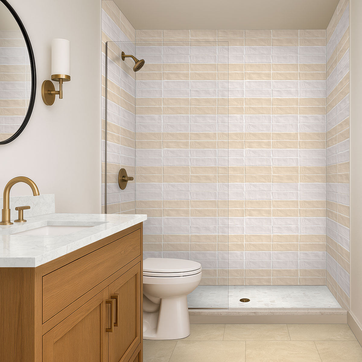 ZEST SAND TILE 4X4 Satin Tiles - 2.5x8