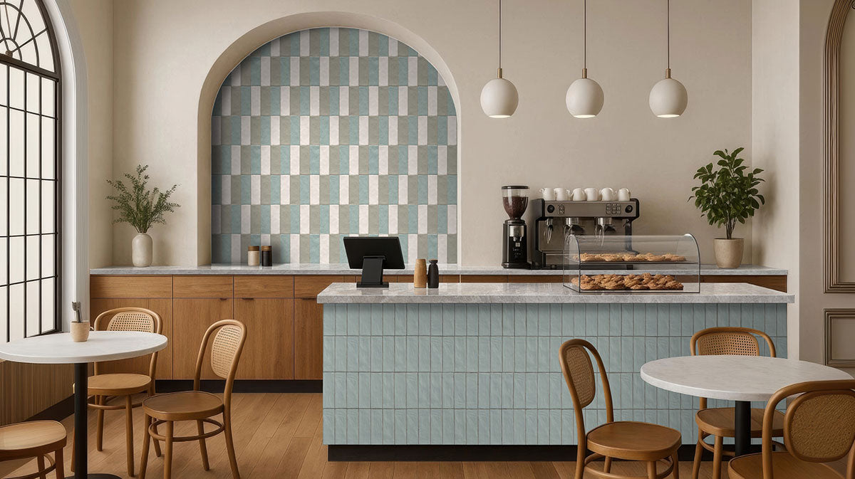 ZEST SKY TILE 4X4 Satin Tiles - 2.5x8
