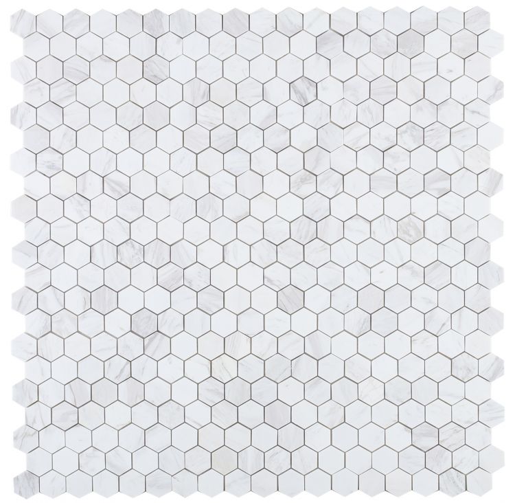 Hexagon White 2 x 2 11.75 x 11.75