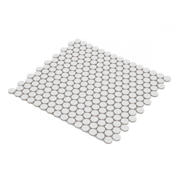 Penny Round White Matte 11.5 x 12.25