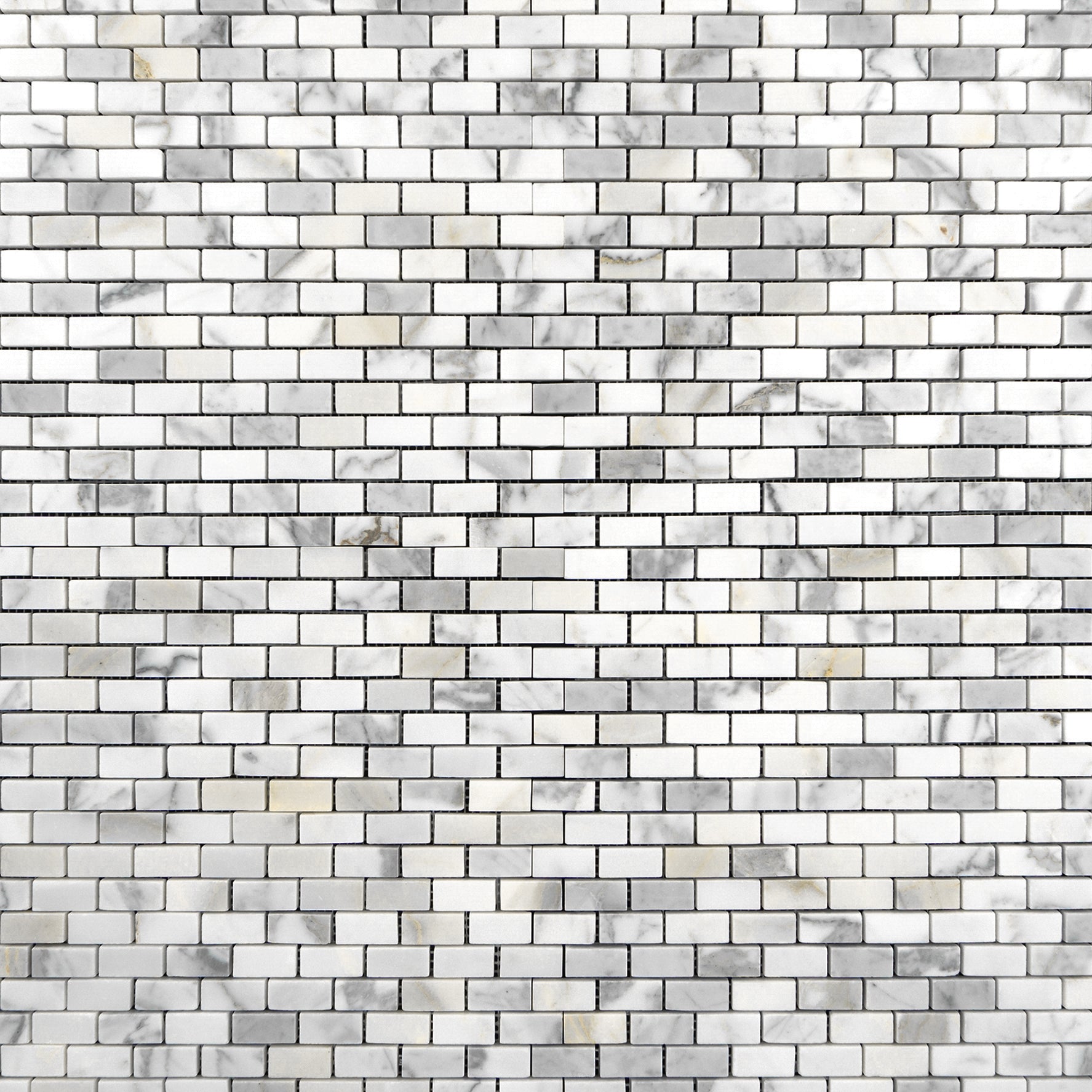 Calacatta Gold Marble Brick Mini Mosaic