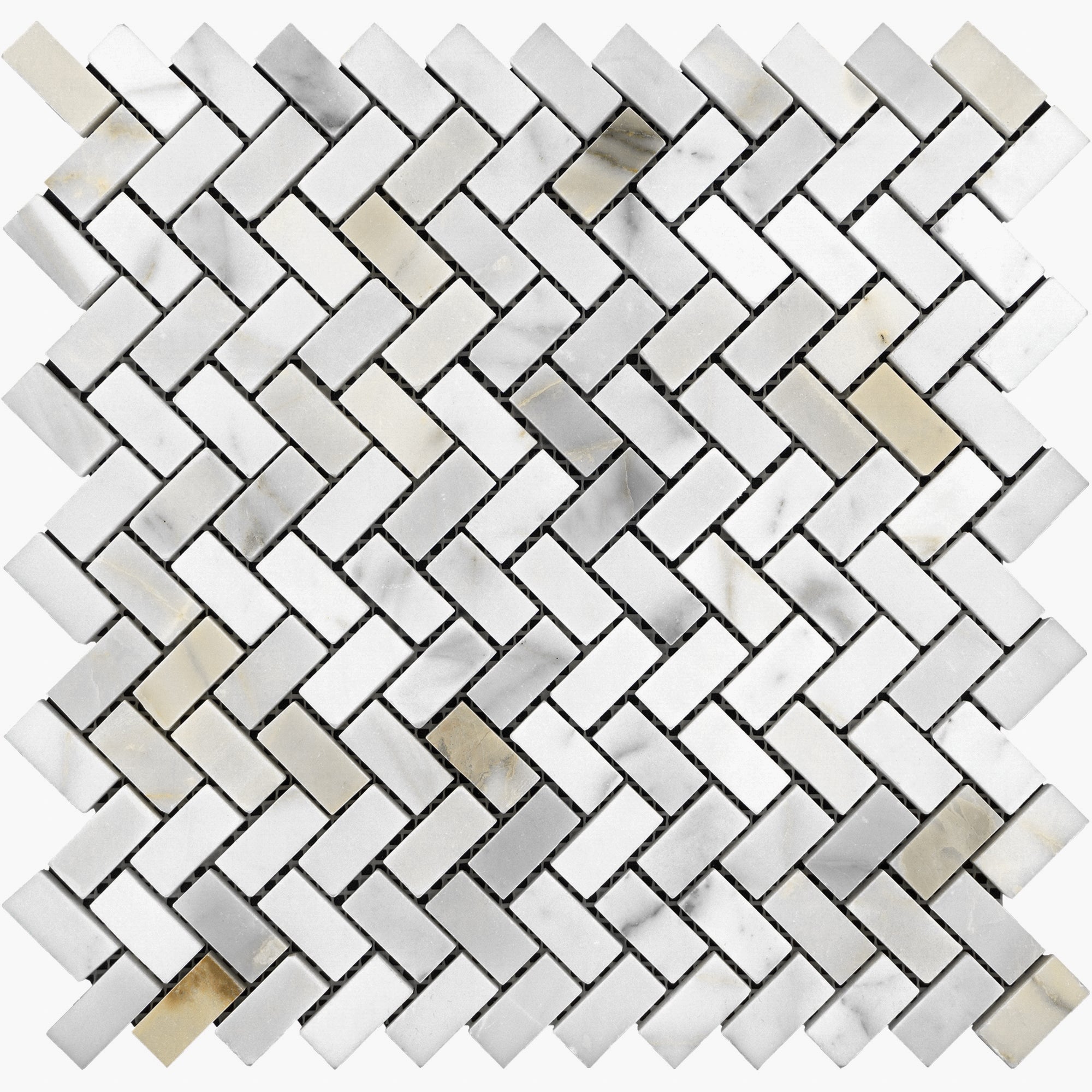 Shell Herringbone Mosaic Tiles.