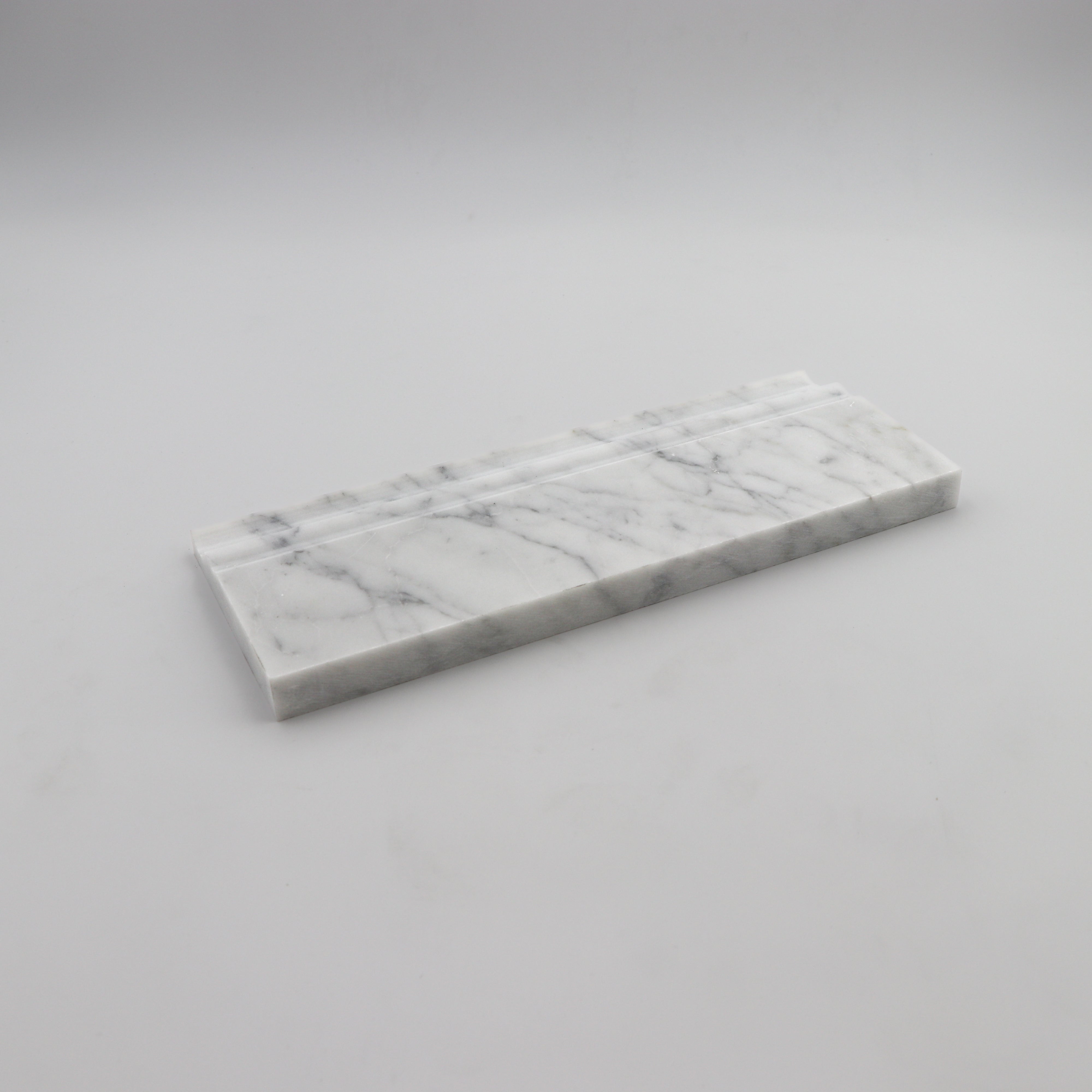 Carrara White Marble Baseboard 5"x12" Molding