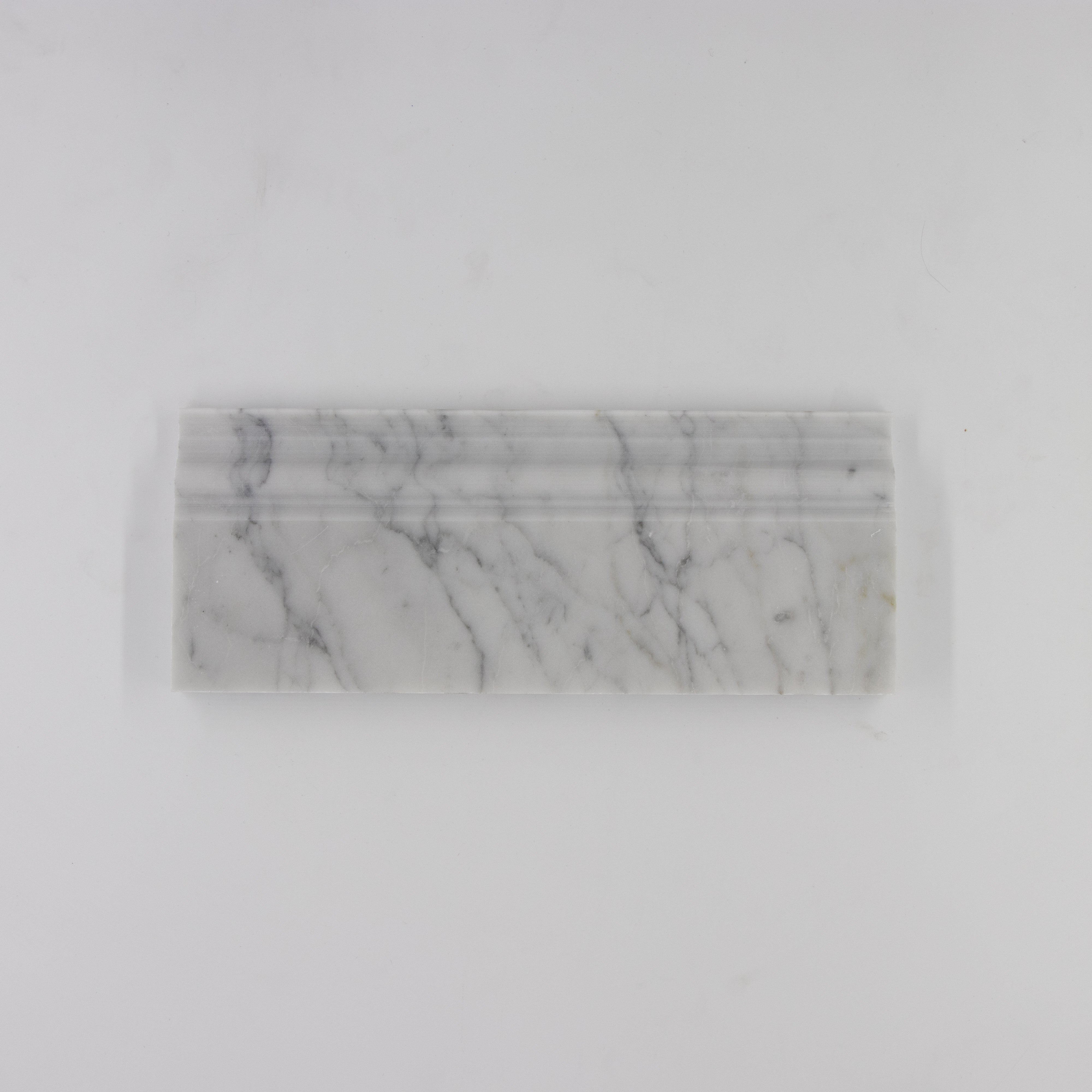 Carrara White Marble Baseboard 5"x12" Molding