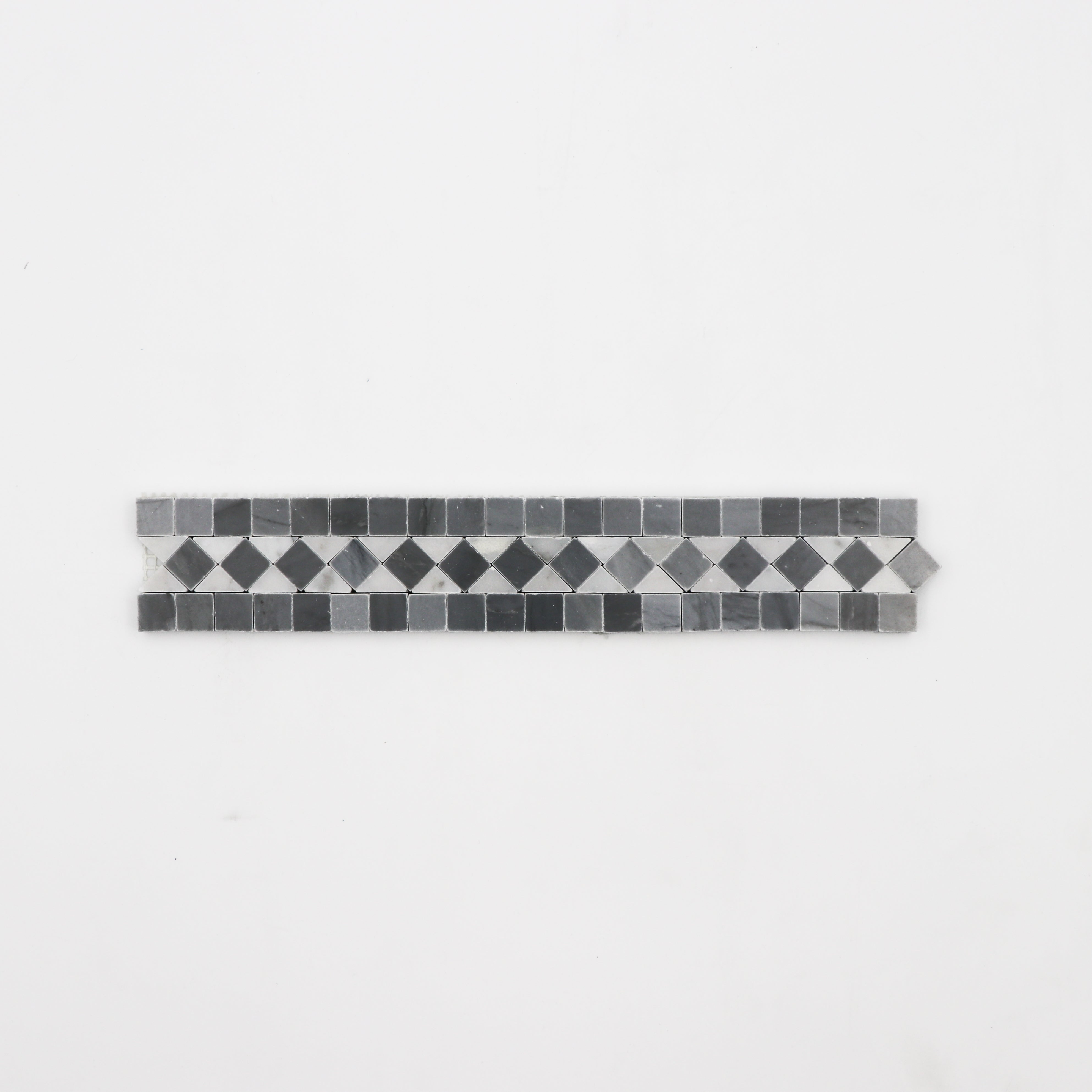 Carrara White Bias Border Tiles.