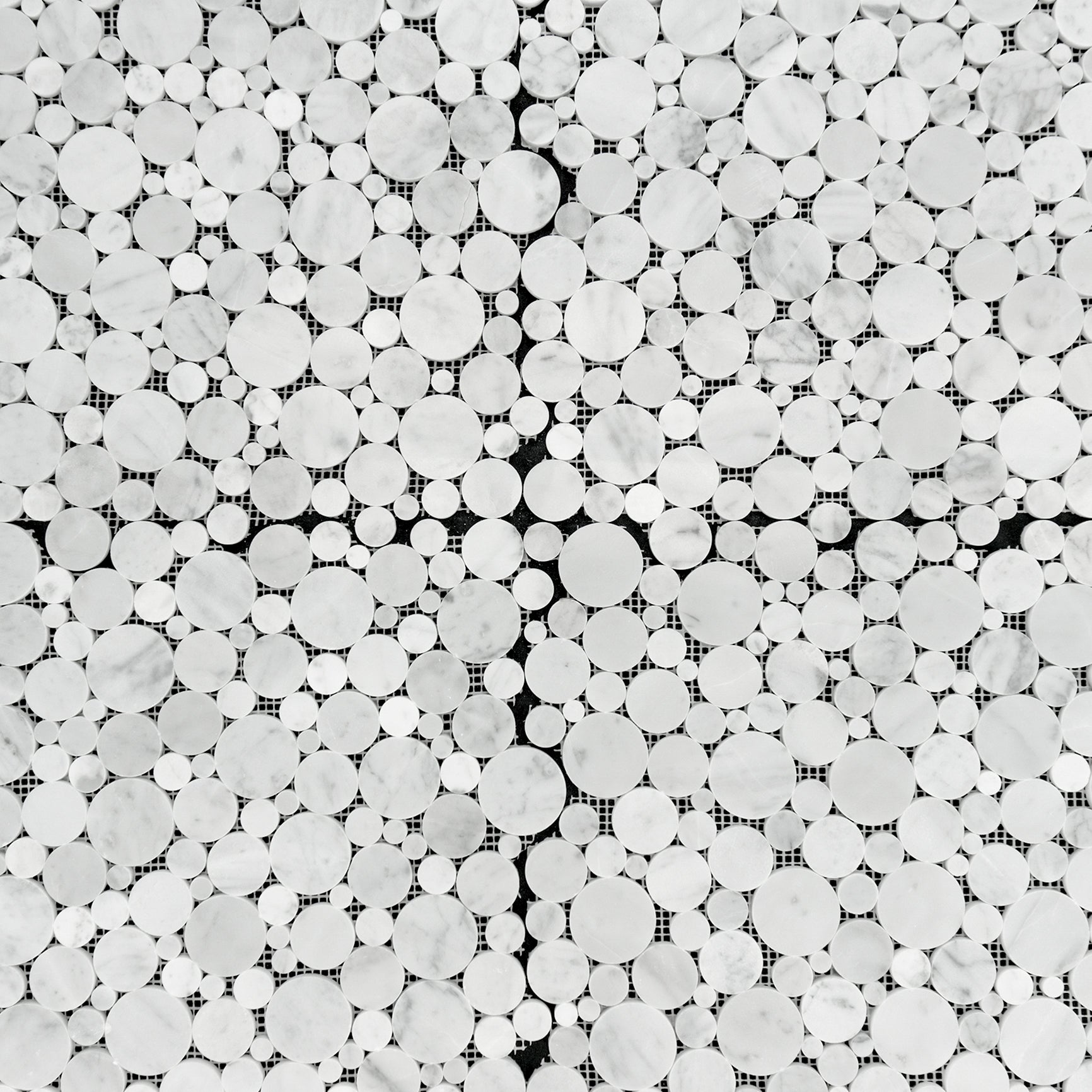 Carrara White Marble Bubble Mosaic