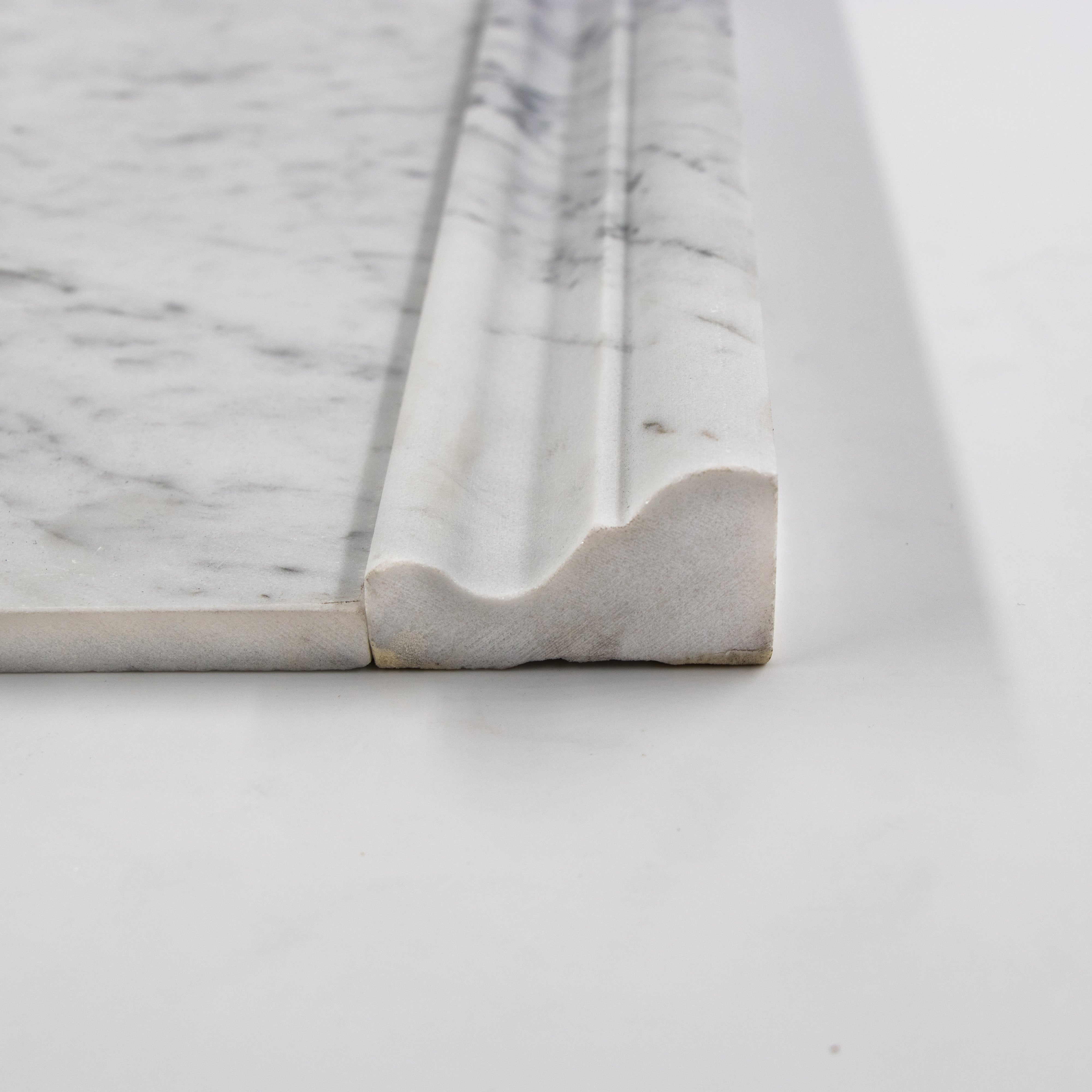 Carrara White Marble Crown Liner