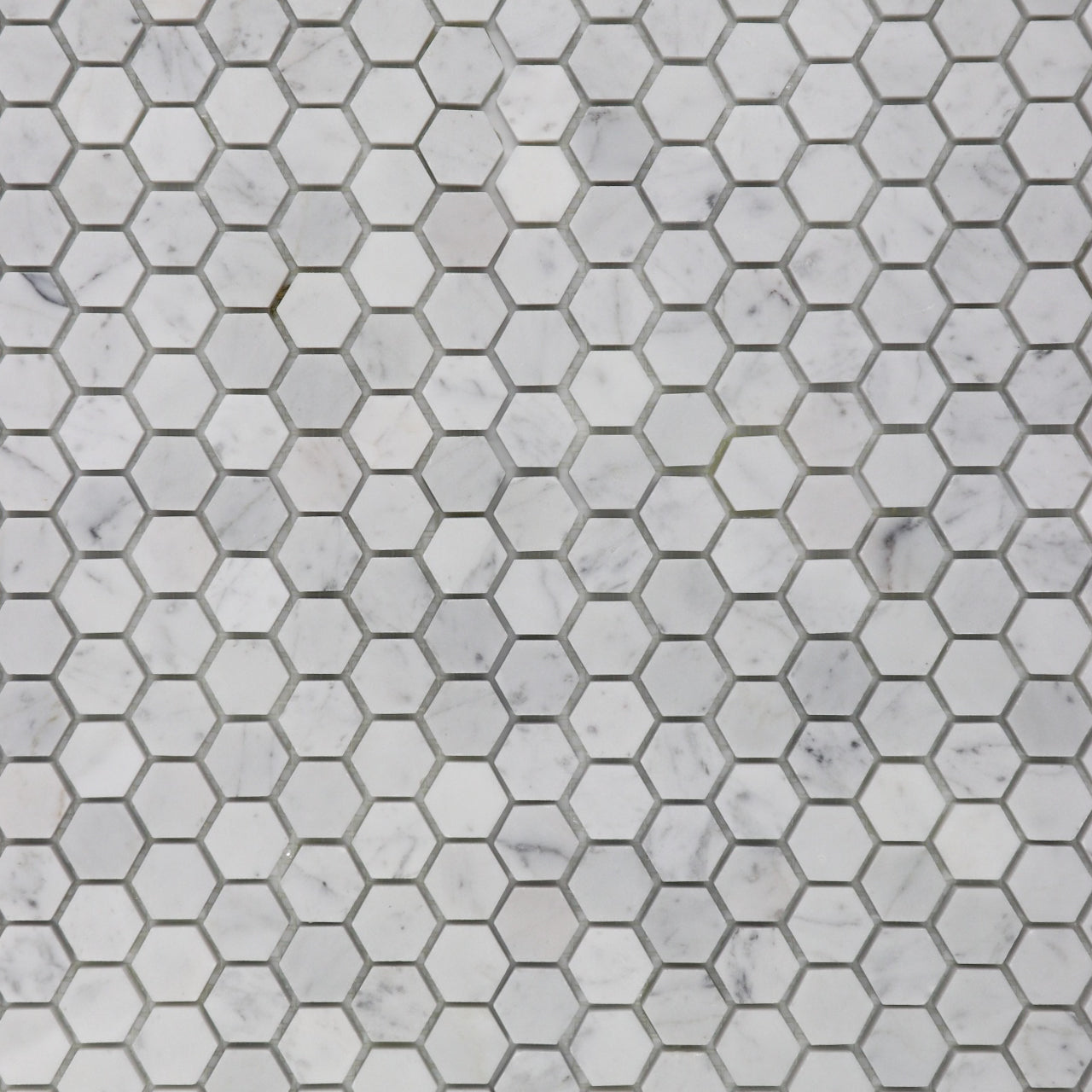 Carrara White Marble Hexagon 1" Mosaic