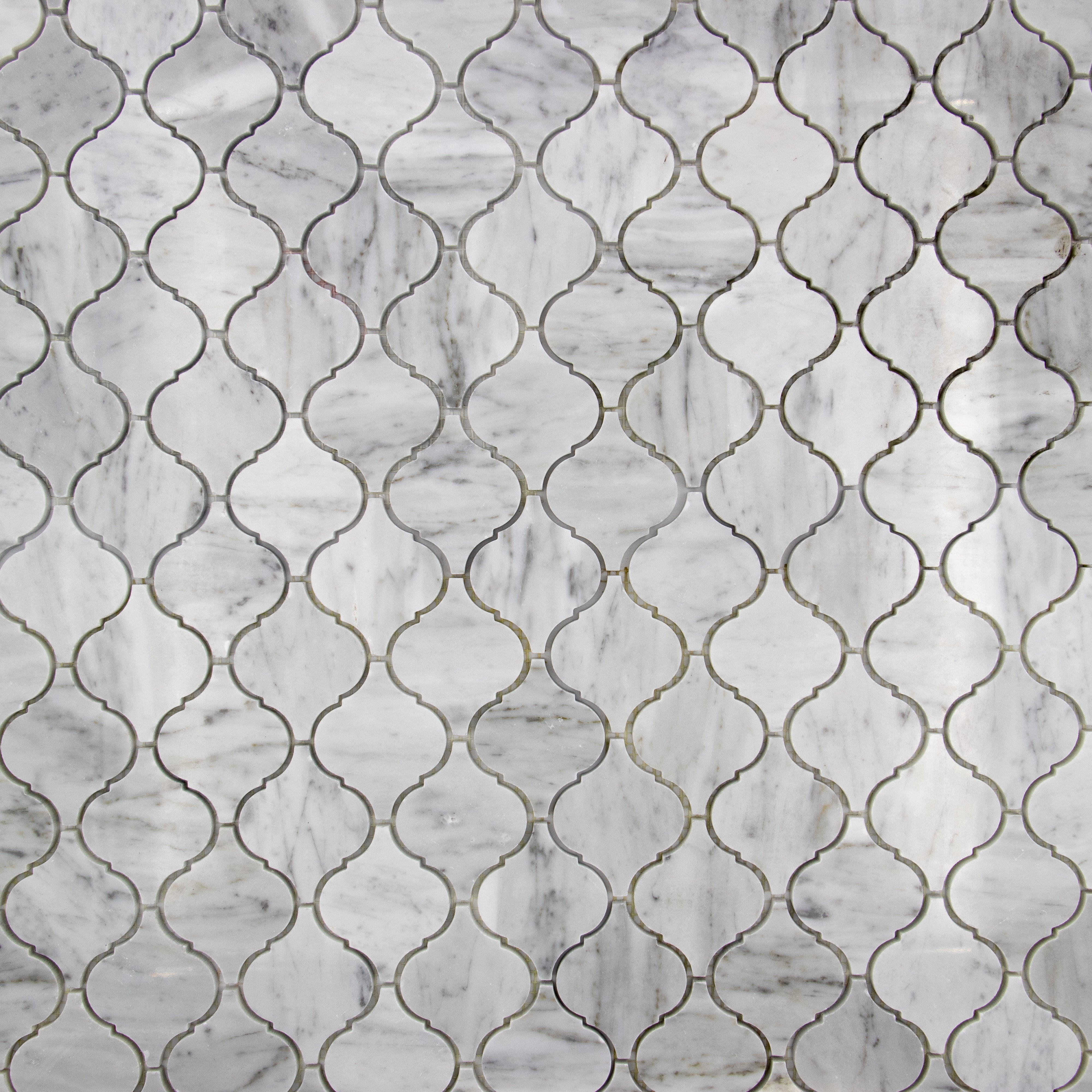 Carrara White Marble Lantern Mosaic