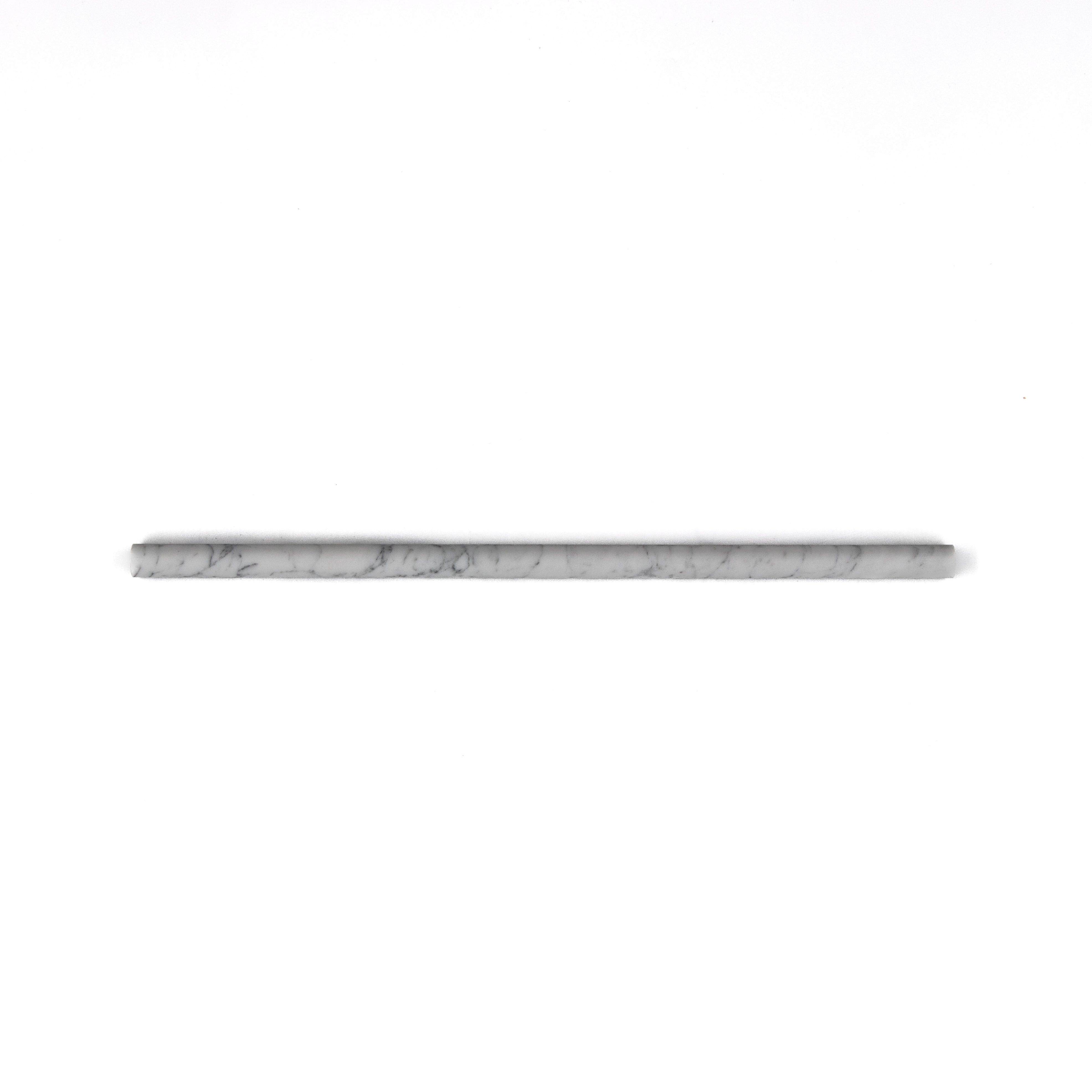 Carrara White Marble Pencil Liner