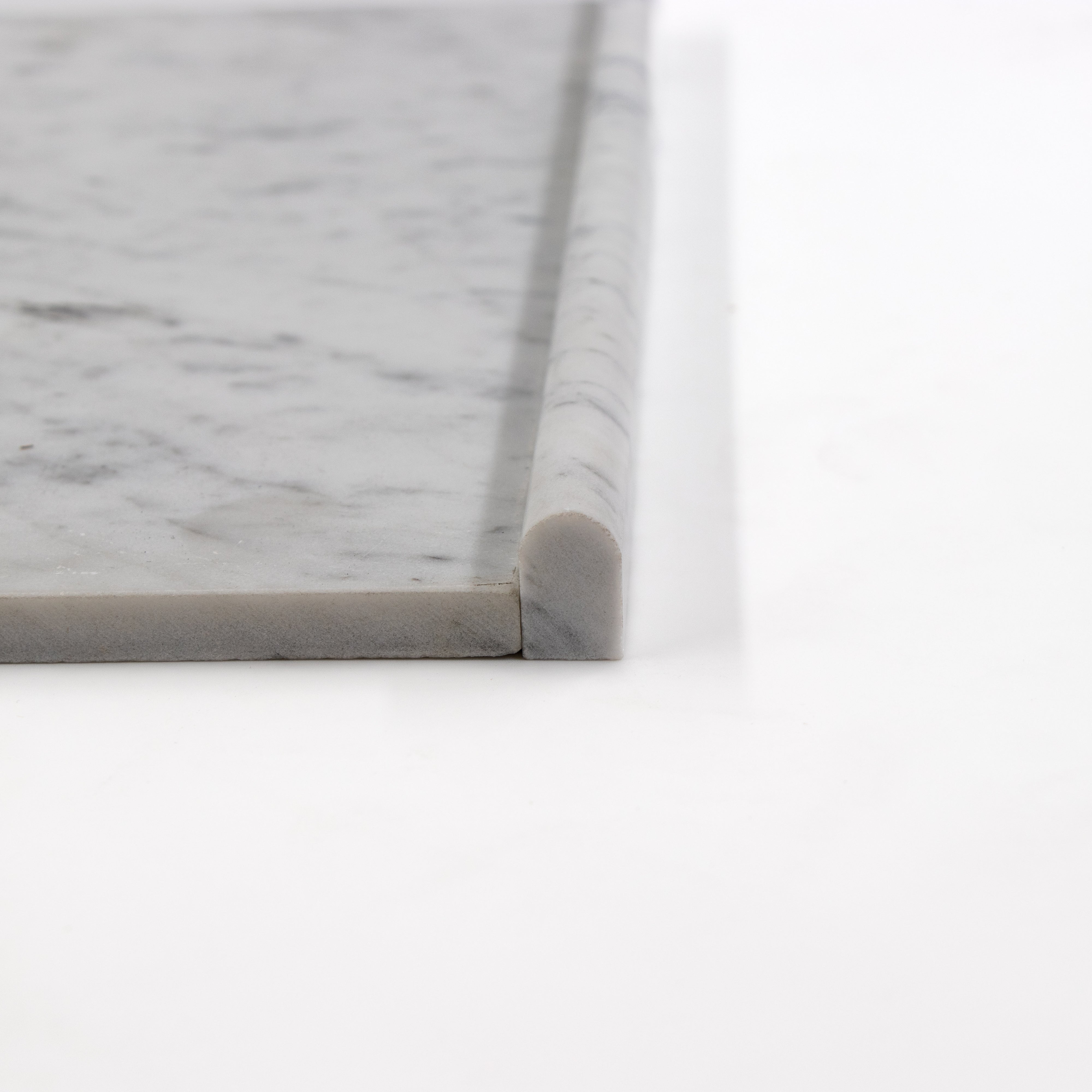 Carrara White Marble Pencil Liner