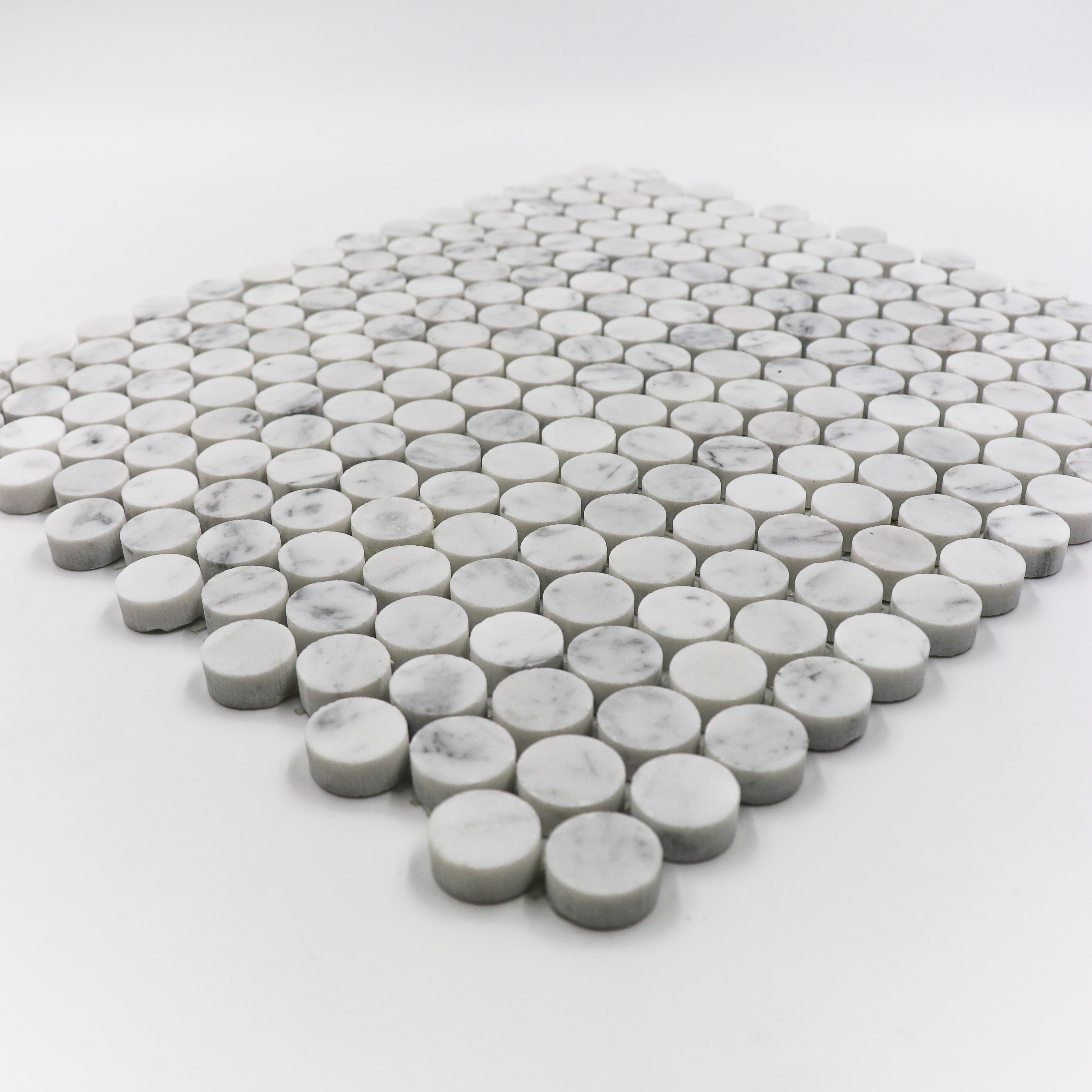 Carrara White Marble Penny Round Mosaic