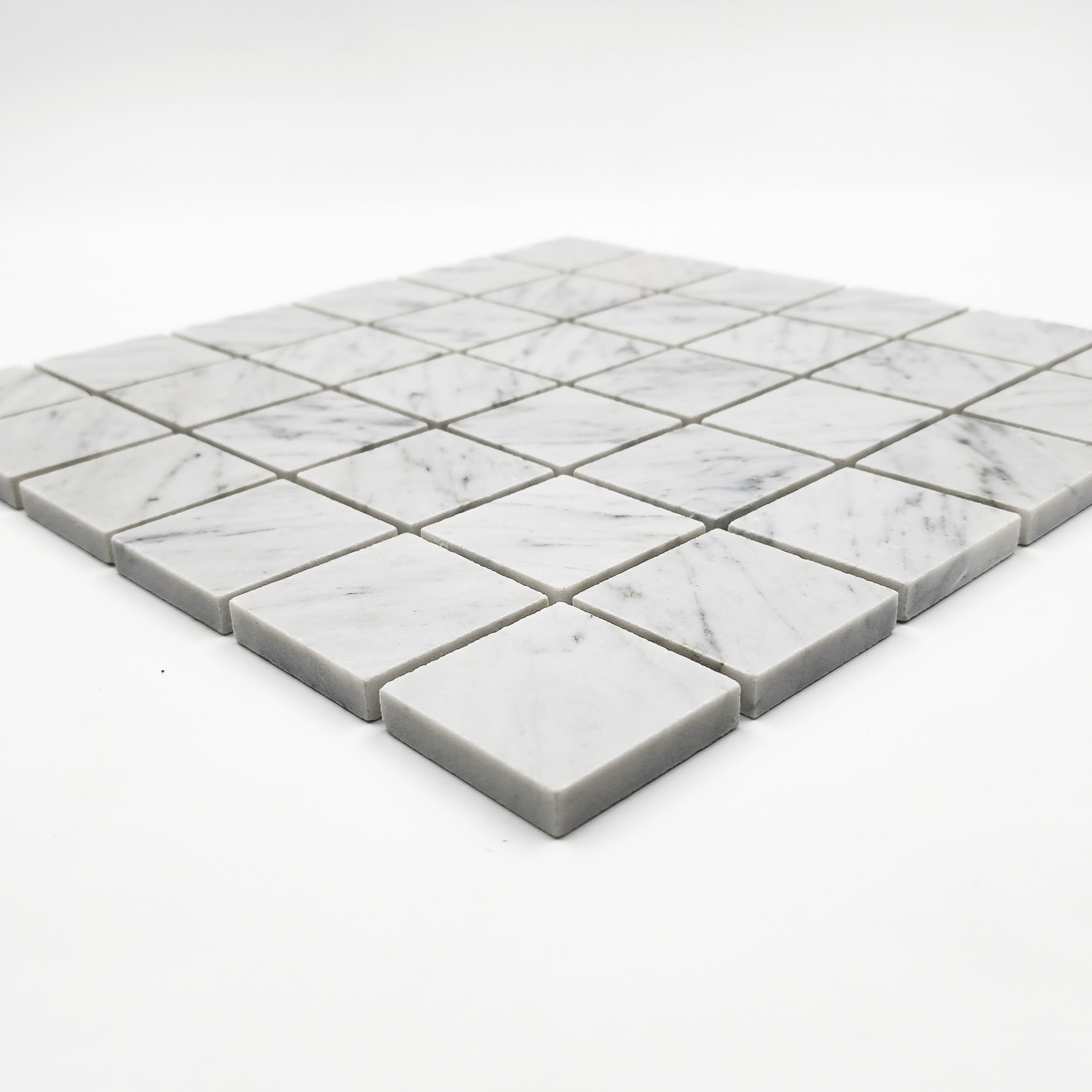Carrara White Marble 2"x2" Mosaic