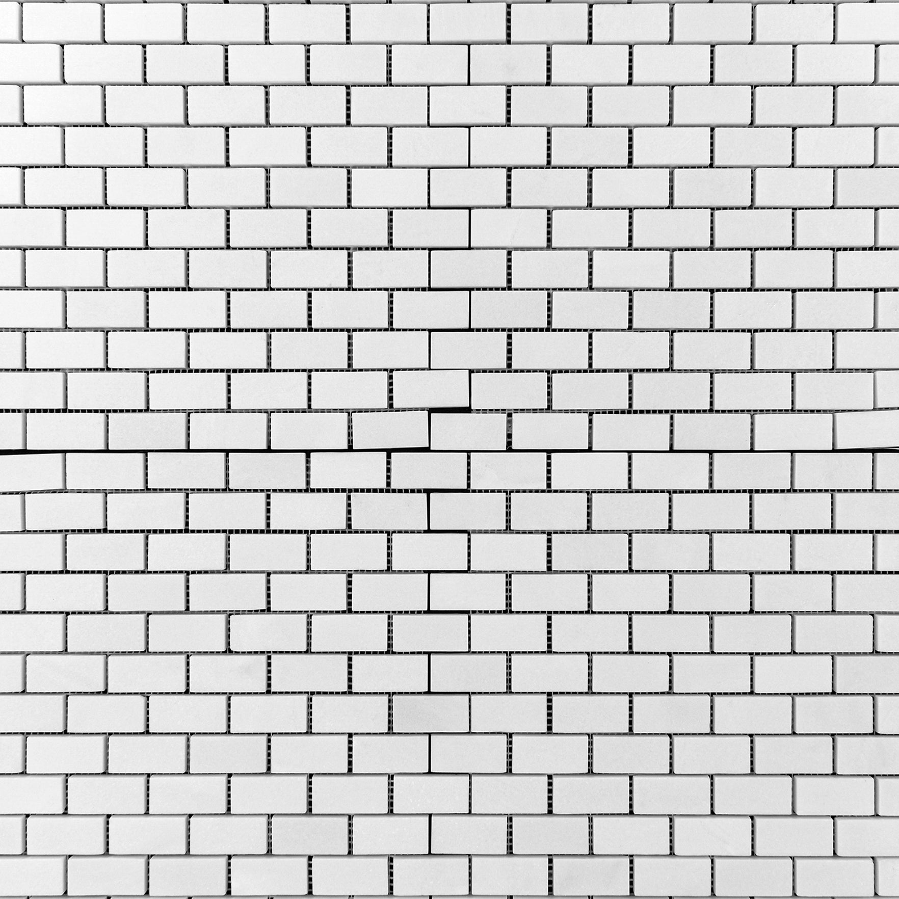 Thassos White Marble Brick 1"x2" Mosaic