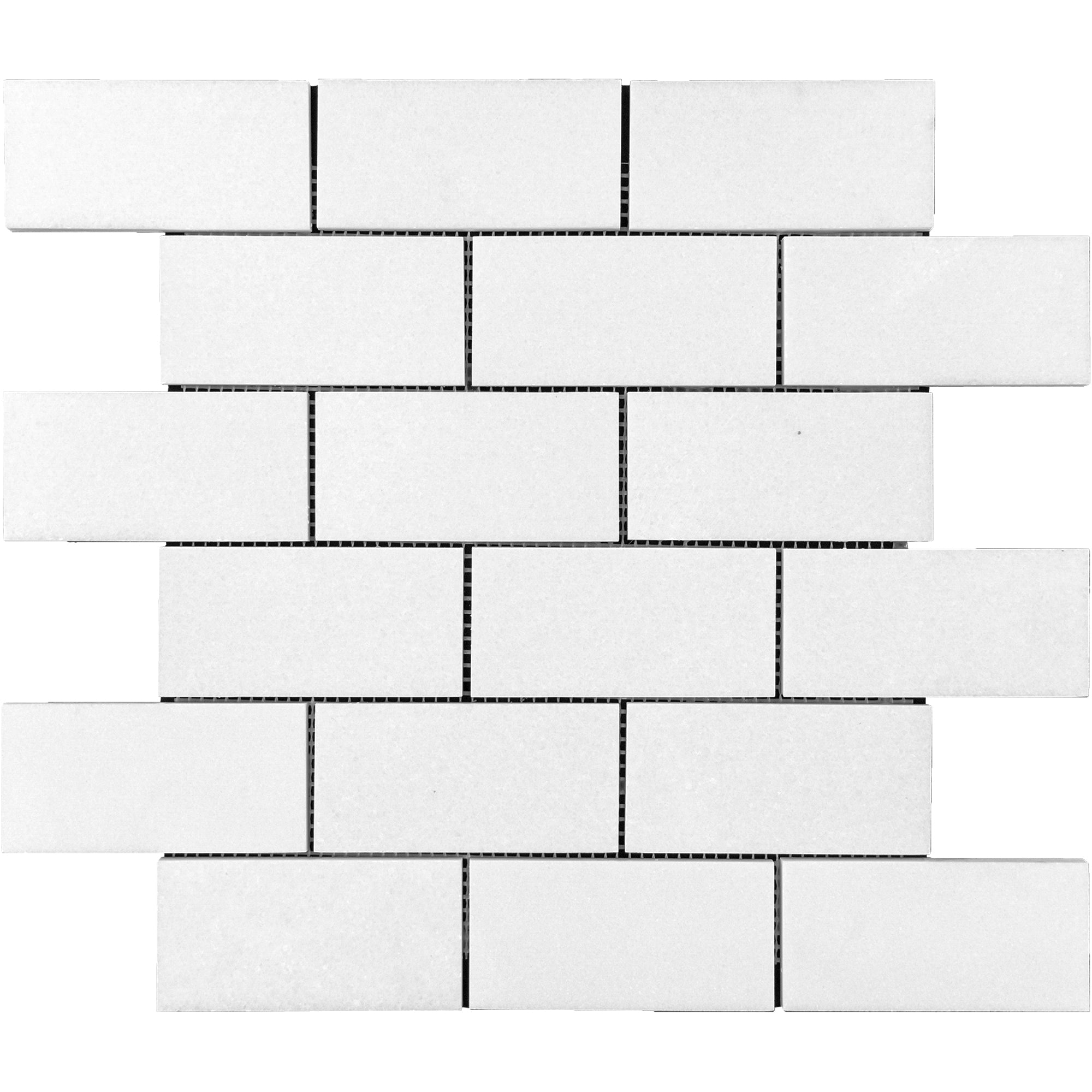 Thassos White Marble Brick 2"x4" Mosaic