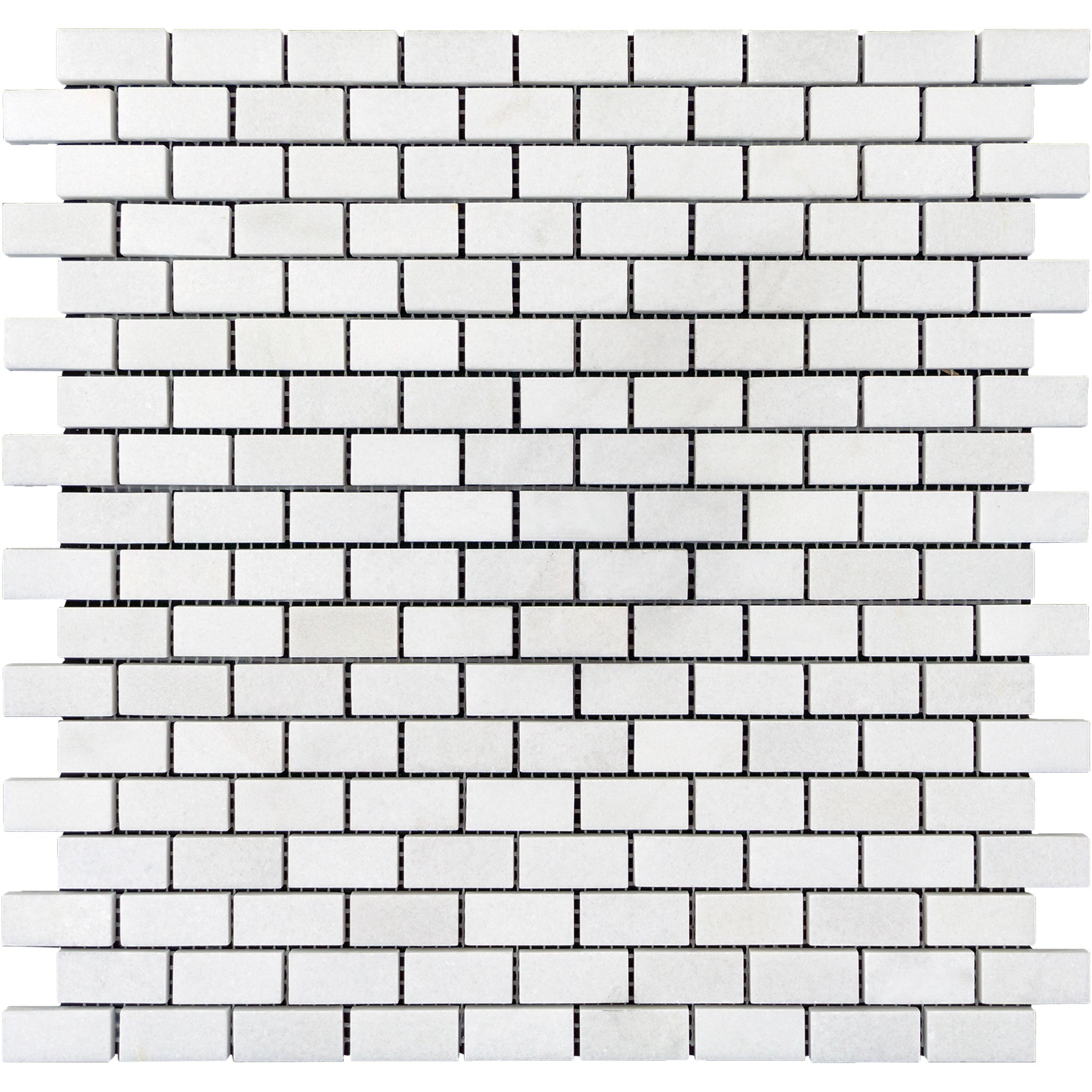 Thassos White Marble Brick Mini Mosaic