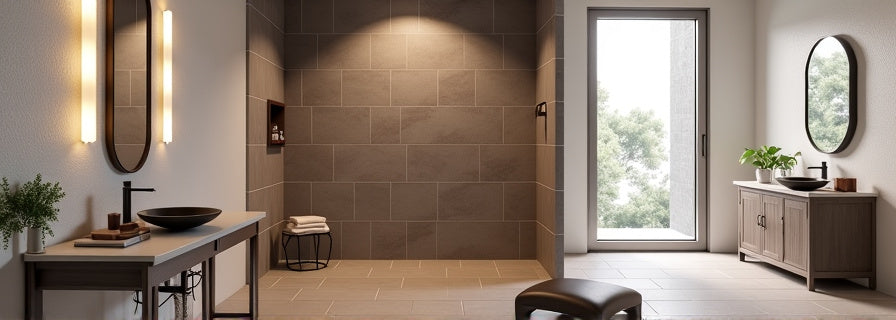 Brown Tiles for Shower