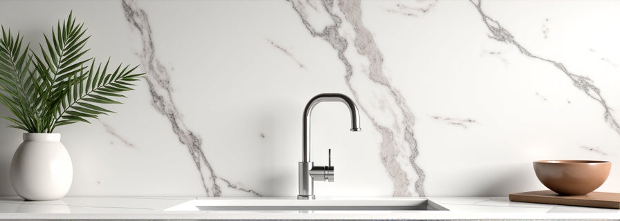 Marble Look Tiles for Kitchen