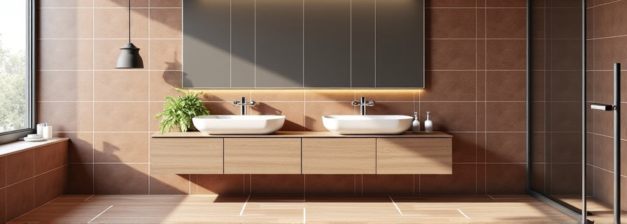 Brown Tiles for Bathroom
