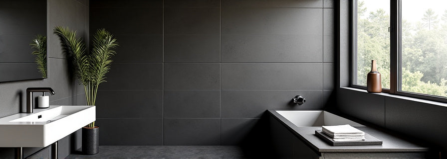 Black Tiles for Bathroom